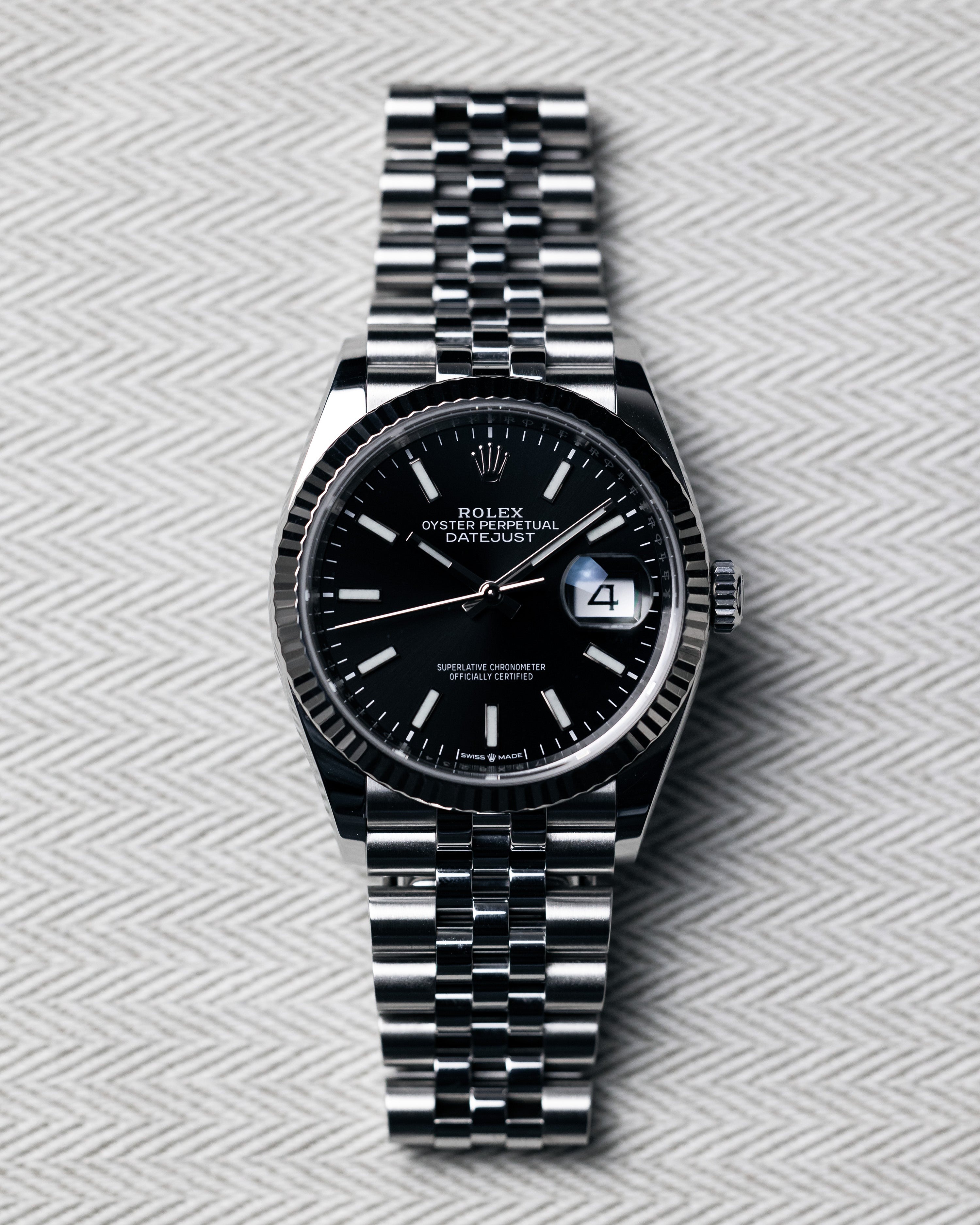 Rolex Datejust 36 Black Dial Jubilee Bracelet 126234-0015