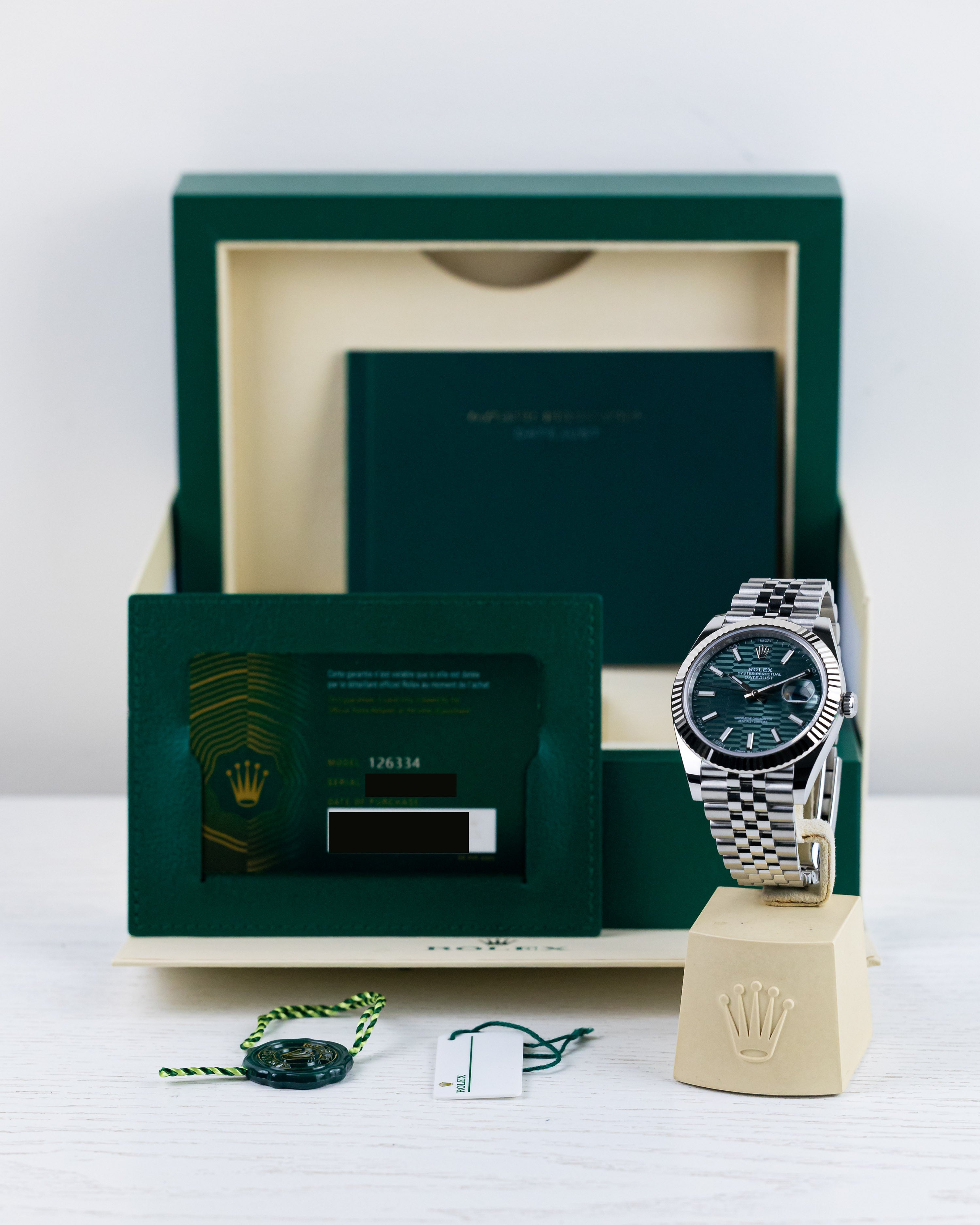 2024 Rolex Datejust 41mm Green Motif Dial 126334