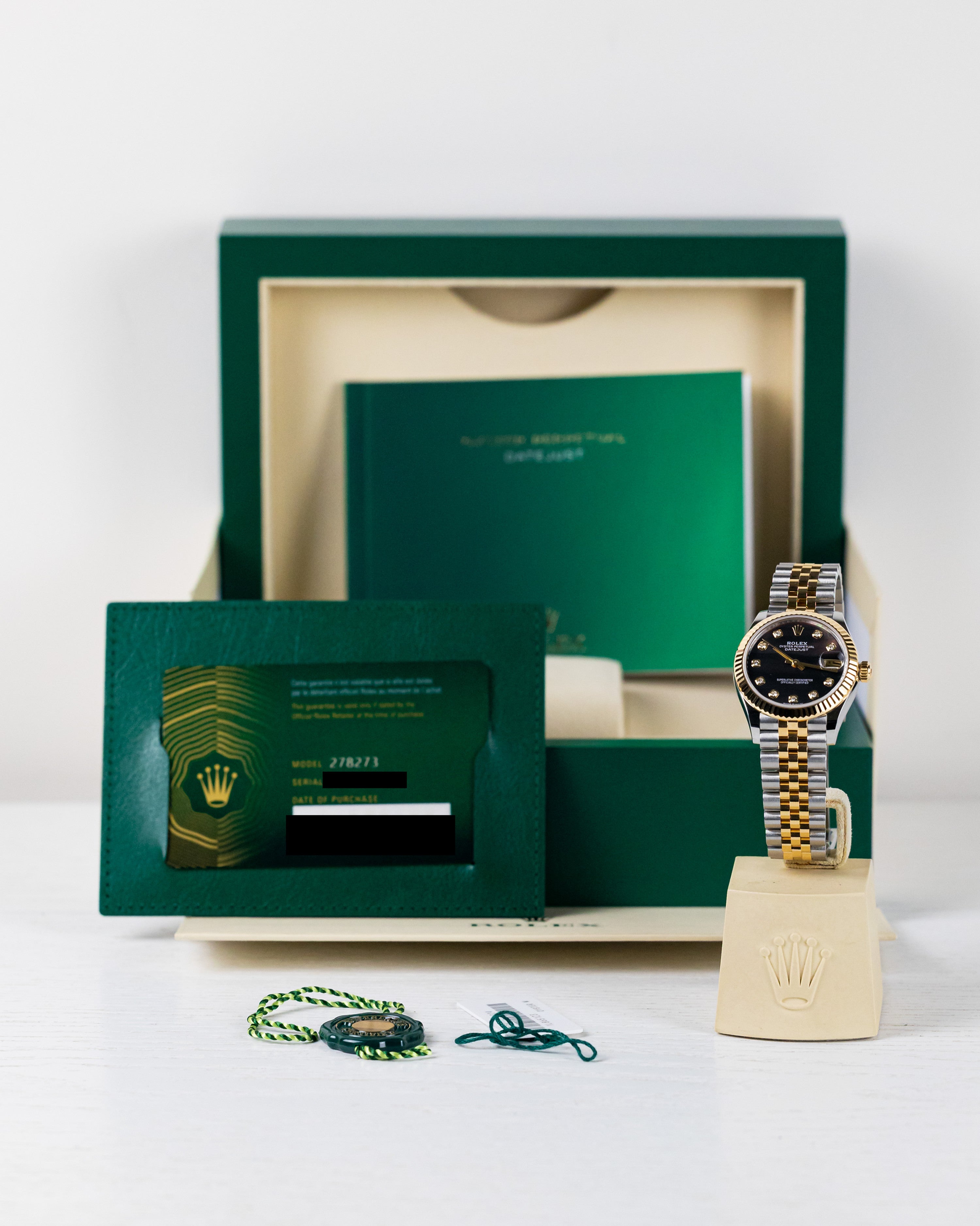 2024 Rolex Datejust 31mm Black Mother of Pearl Diamond Dial