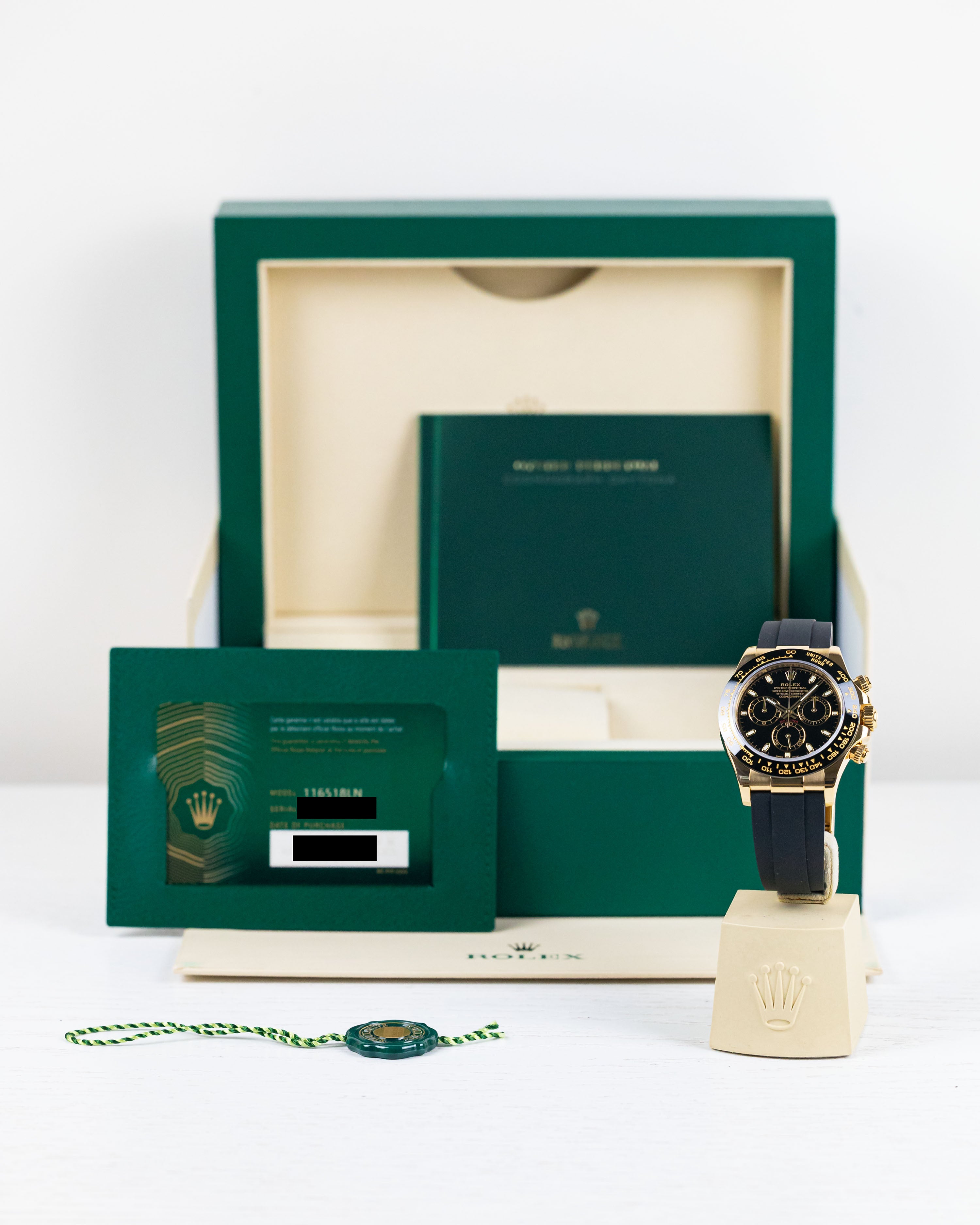 2022 Rolex Daytona Oysterflex Yellow Gold/Black Dial 116518LN