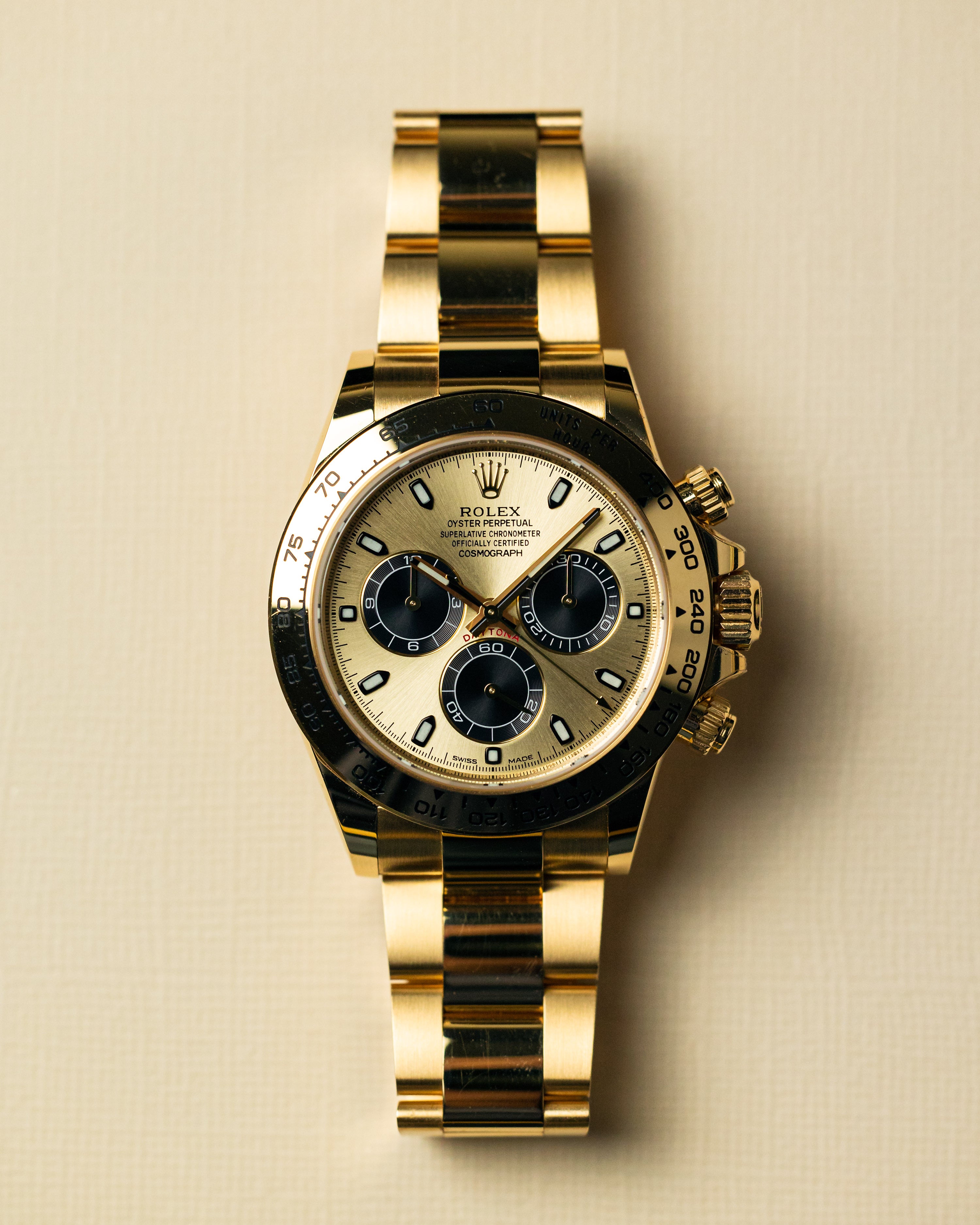 Rolex Daytona yellow gold with matching gold dial 116508
