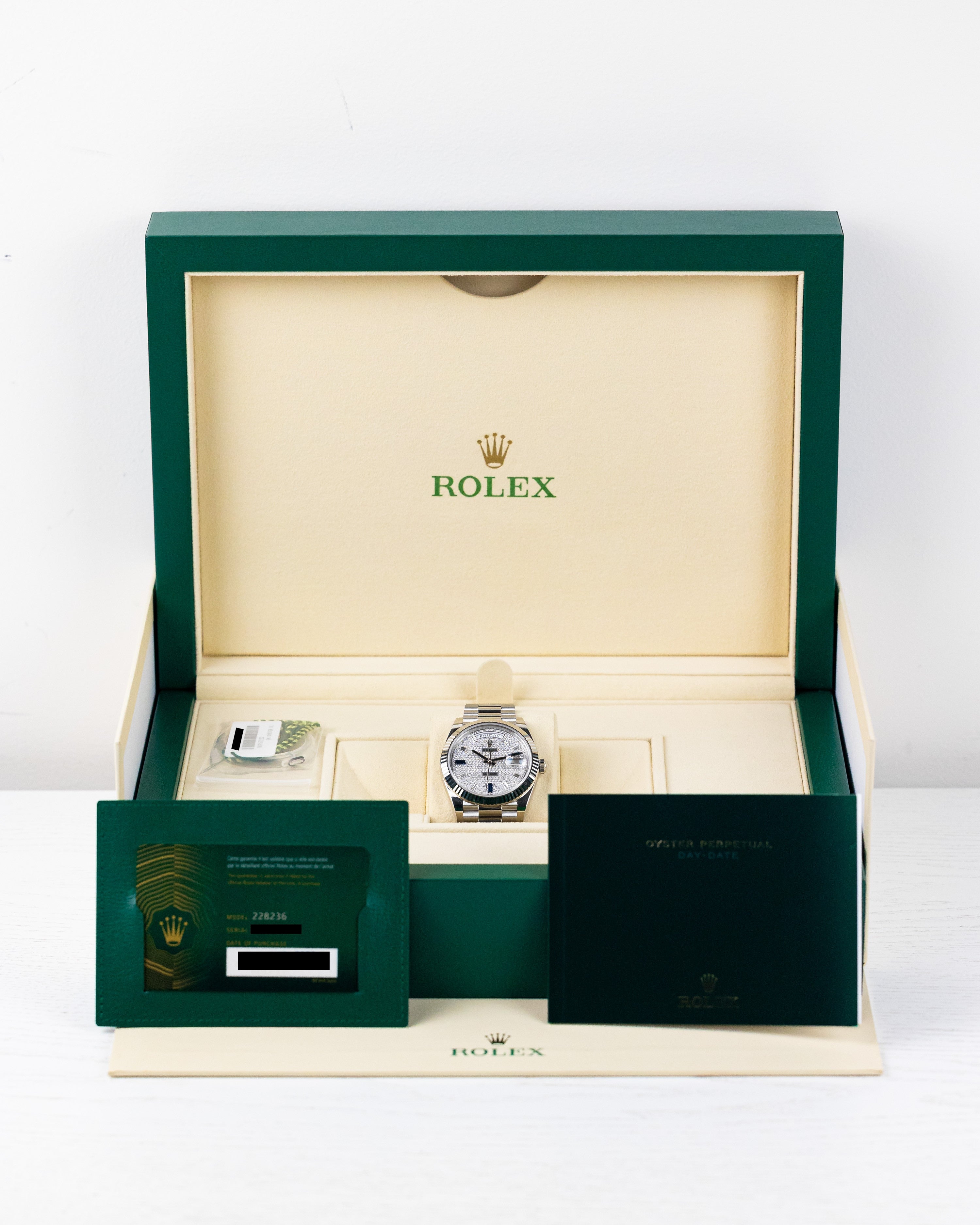 2023 Rolex Day-Date40 Platinum/Diamond-Paved Dial