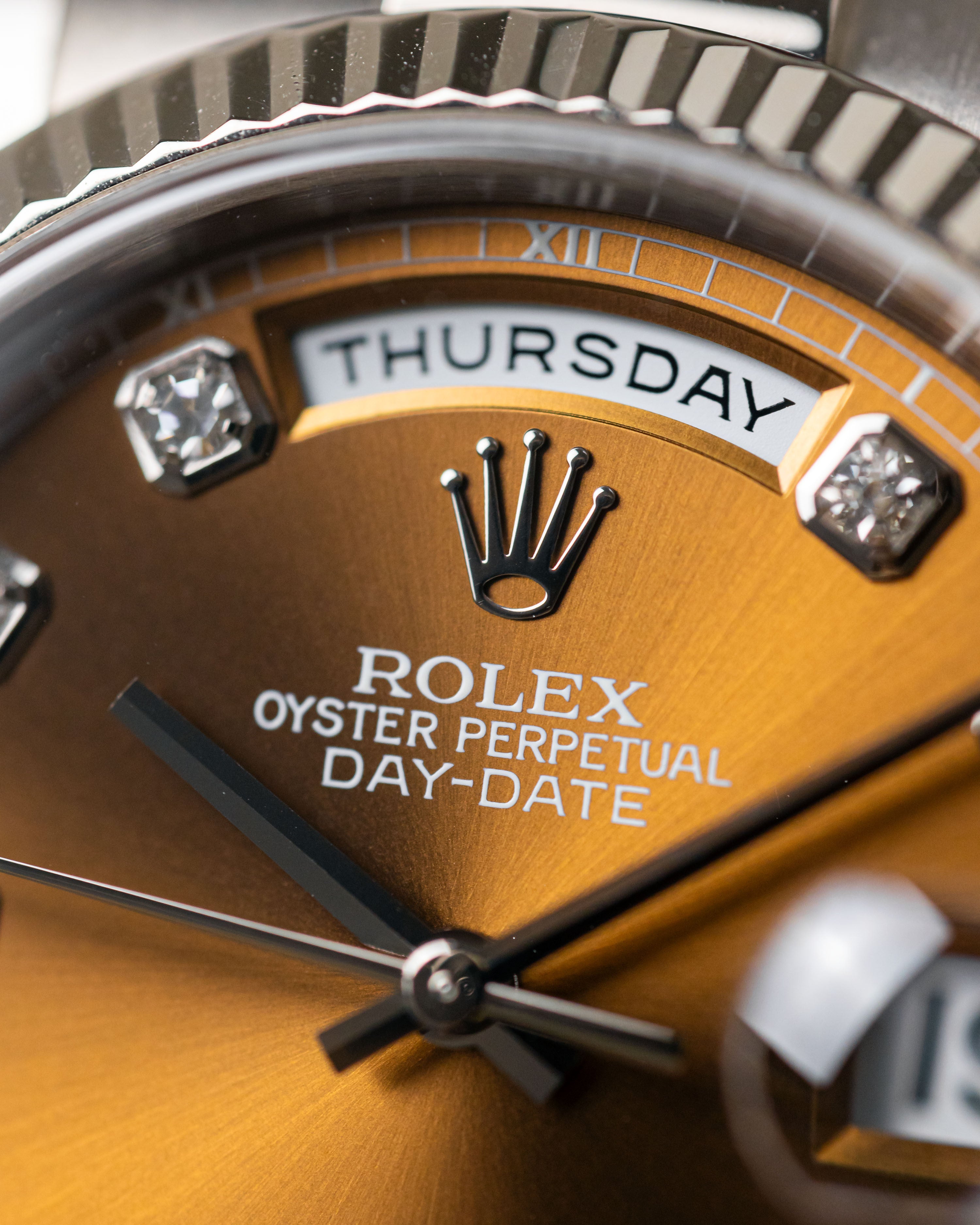 Rolex Day-Date 36mm Brown Diamond Dial 118239