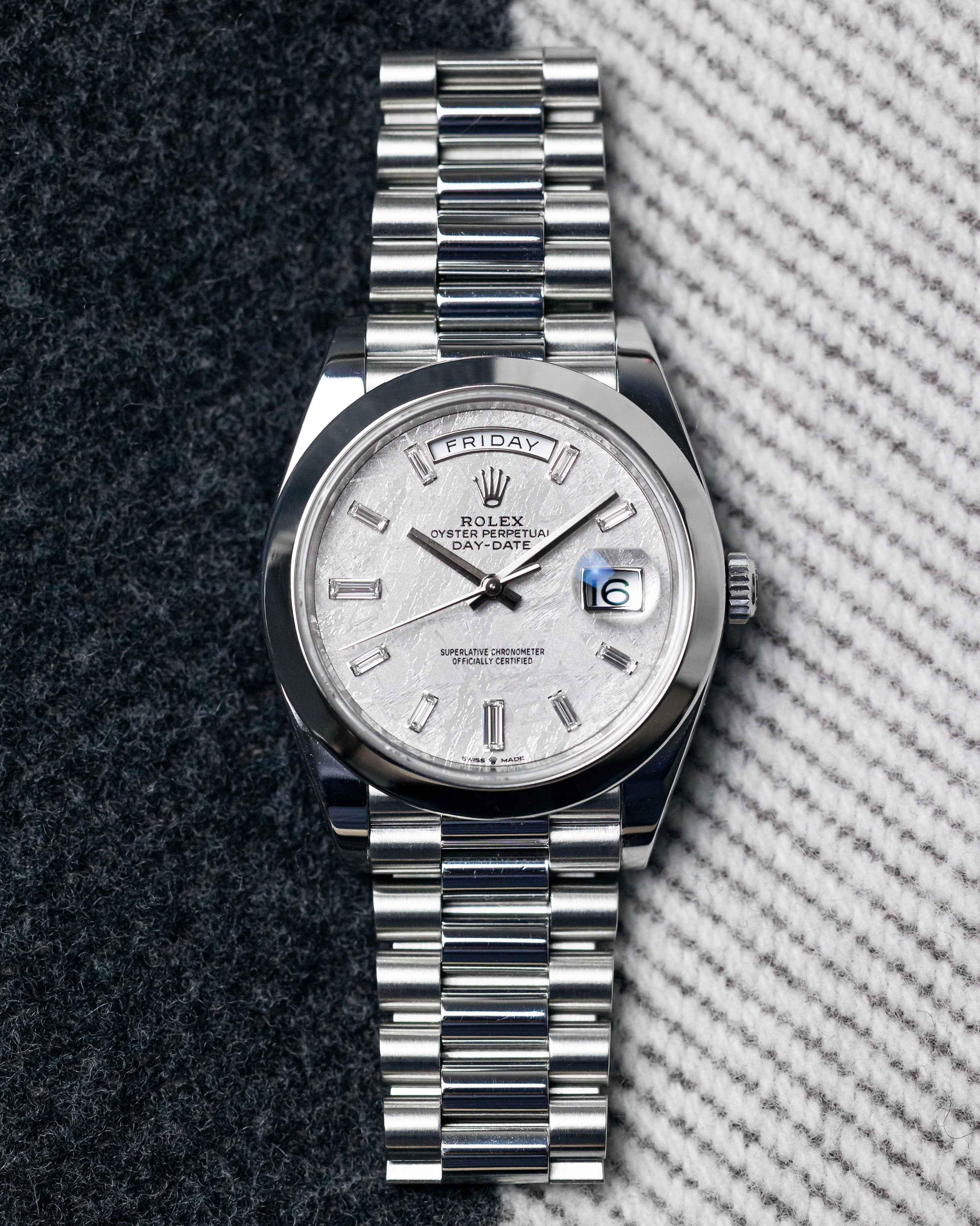 2019 Rolex Day-Date 40 Meteorite Diamond Dial (Discontinued)