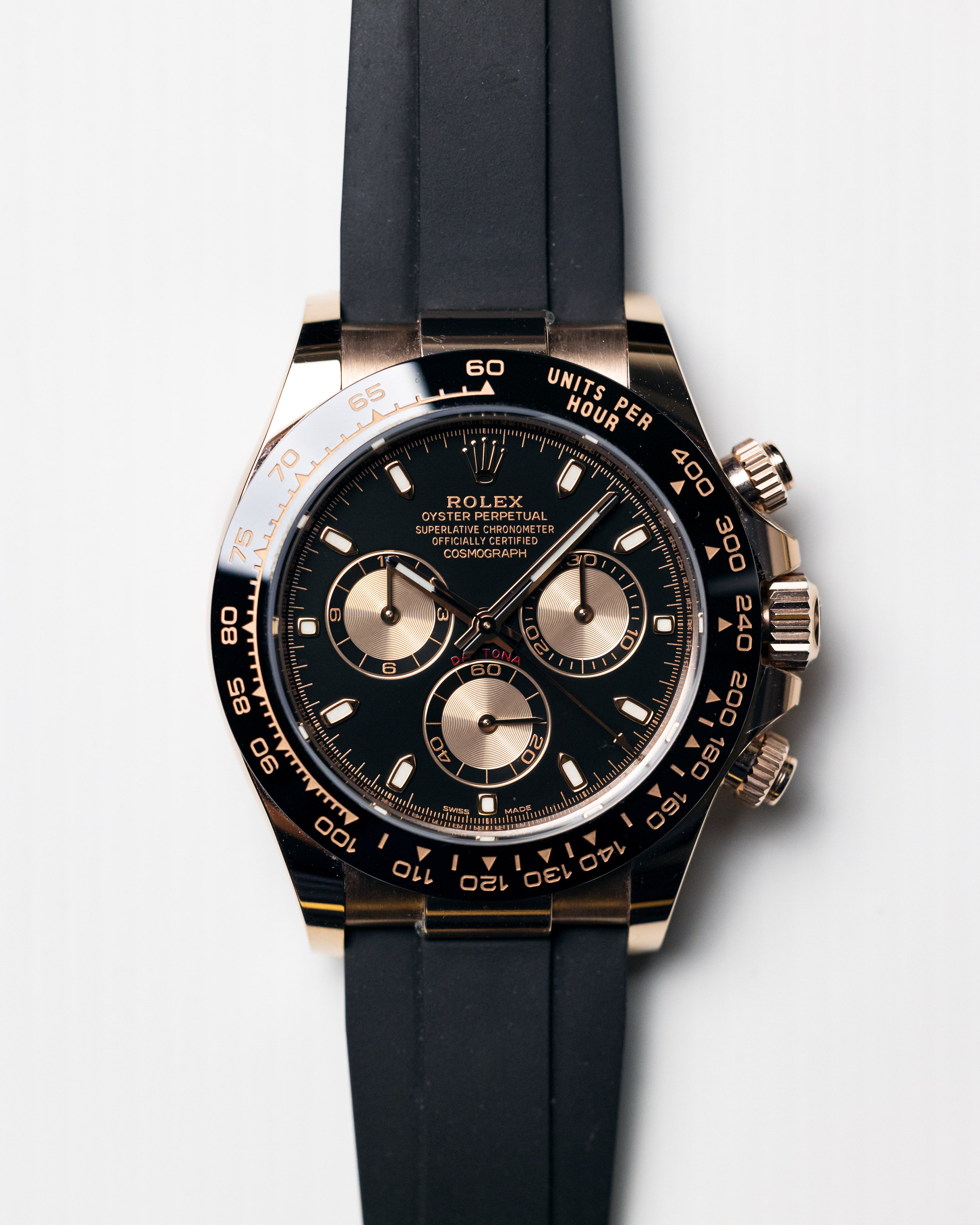 Rolex Daytona Oysterflex Rose Gold/Black Dial 116515LN