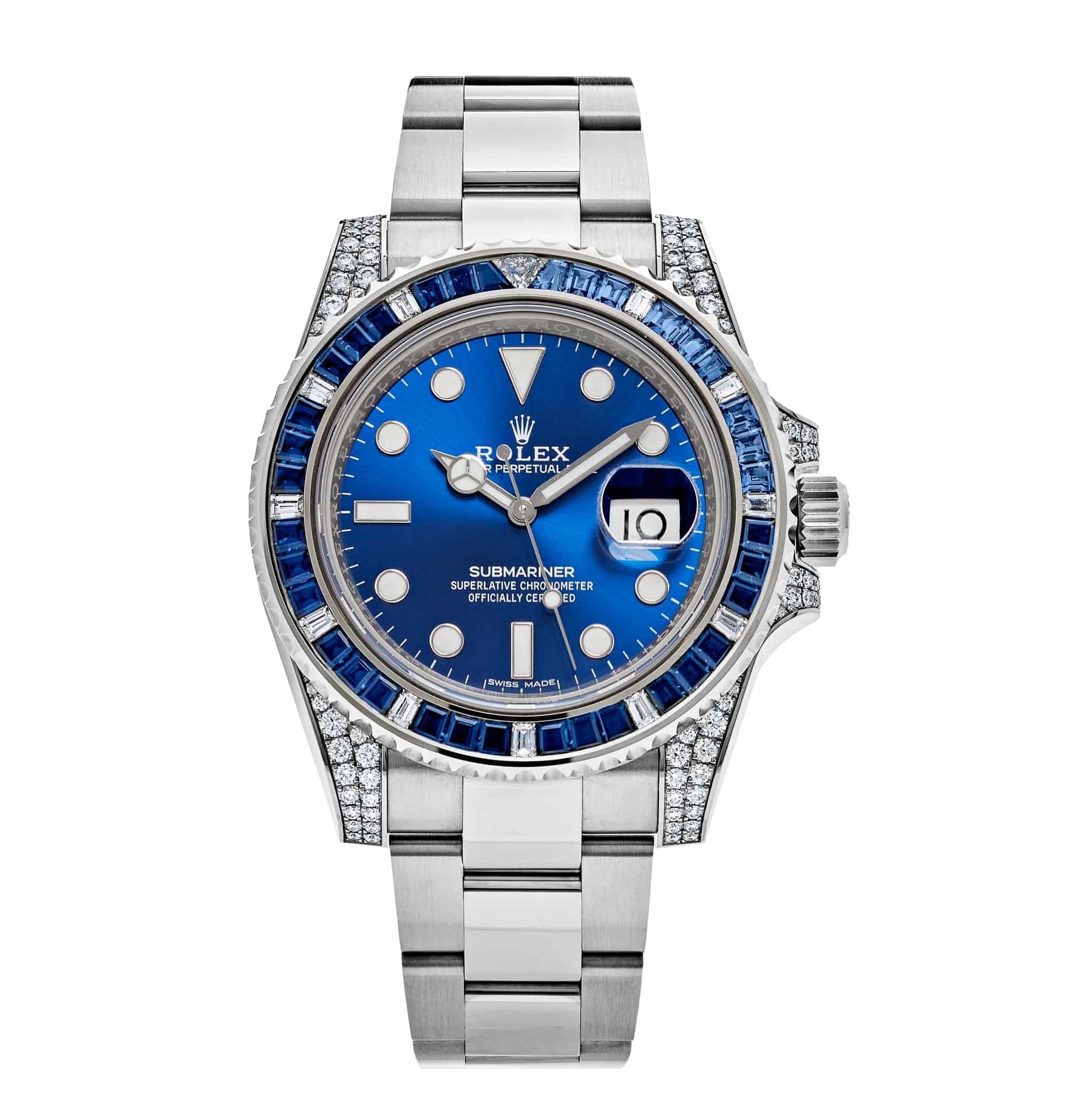 Submariner Date 116659SABR 18K White Gold Diamonds Sapphires UNWORN Replica