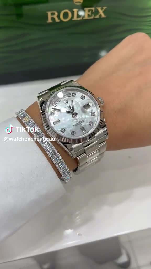 Rolex Datejust 126334-0019 Stainless Steel Diamond Mother Of Pearl Dial