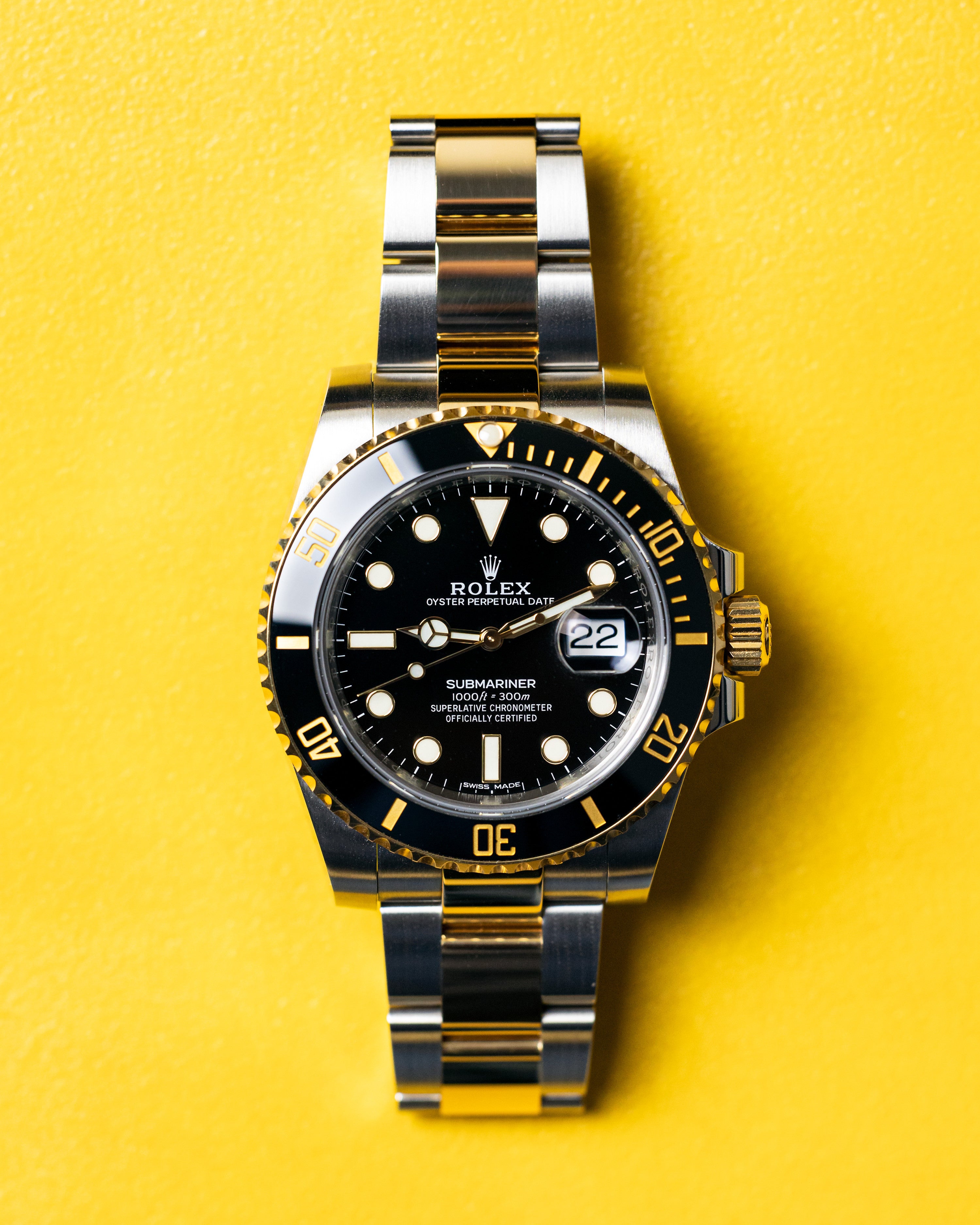 Rolex Submariner two-tone YG/Steel Black Dial 116613