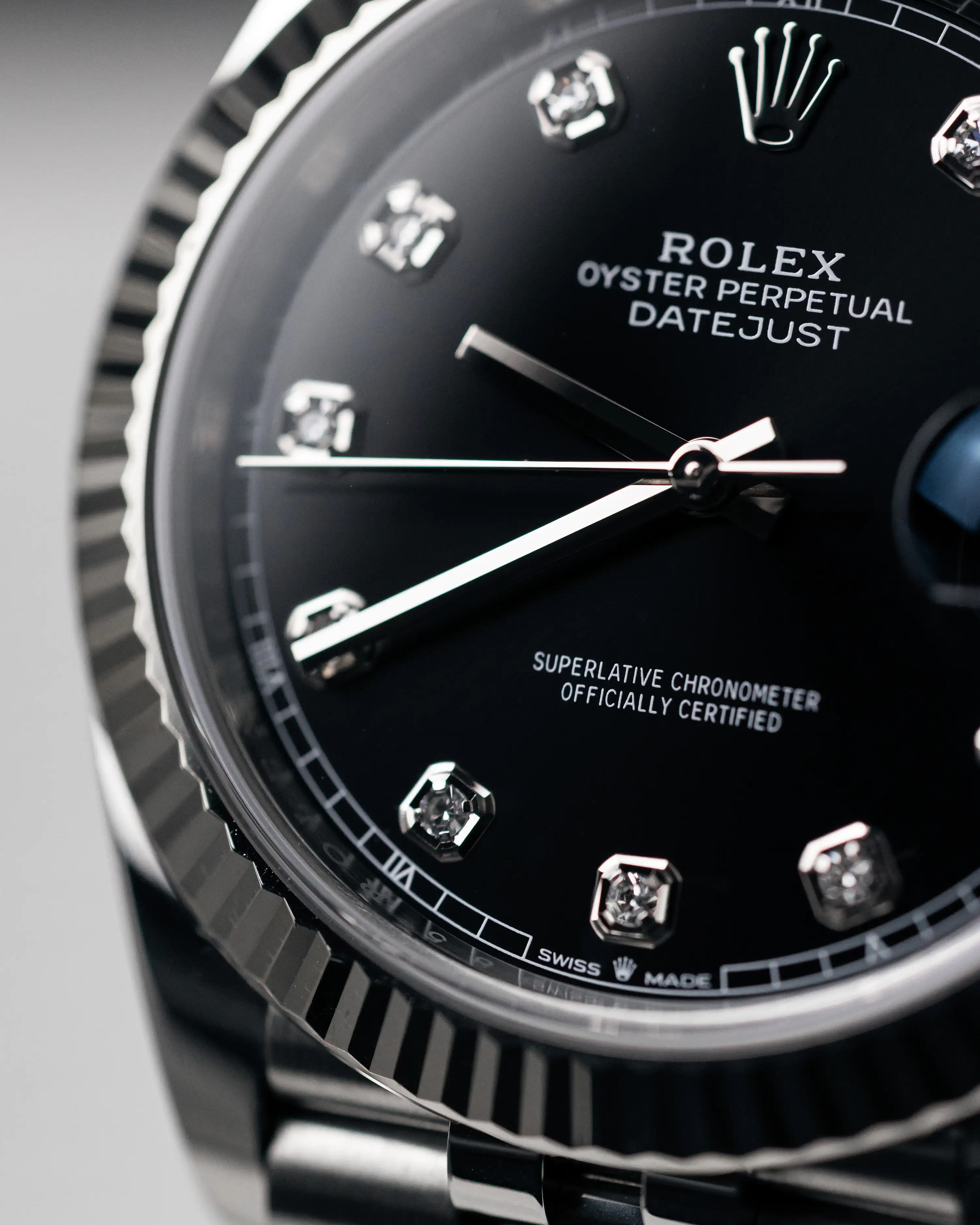 Rolex Datejust 41 Black Diamond Dial Men's Watch M126334-0011