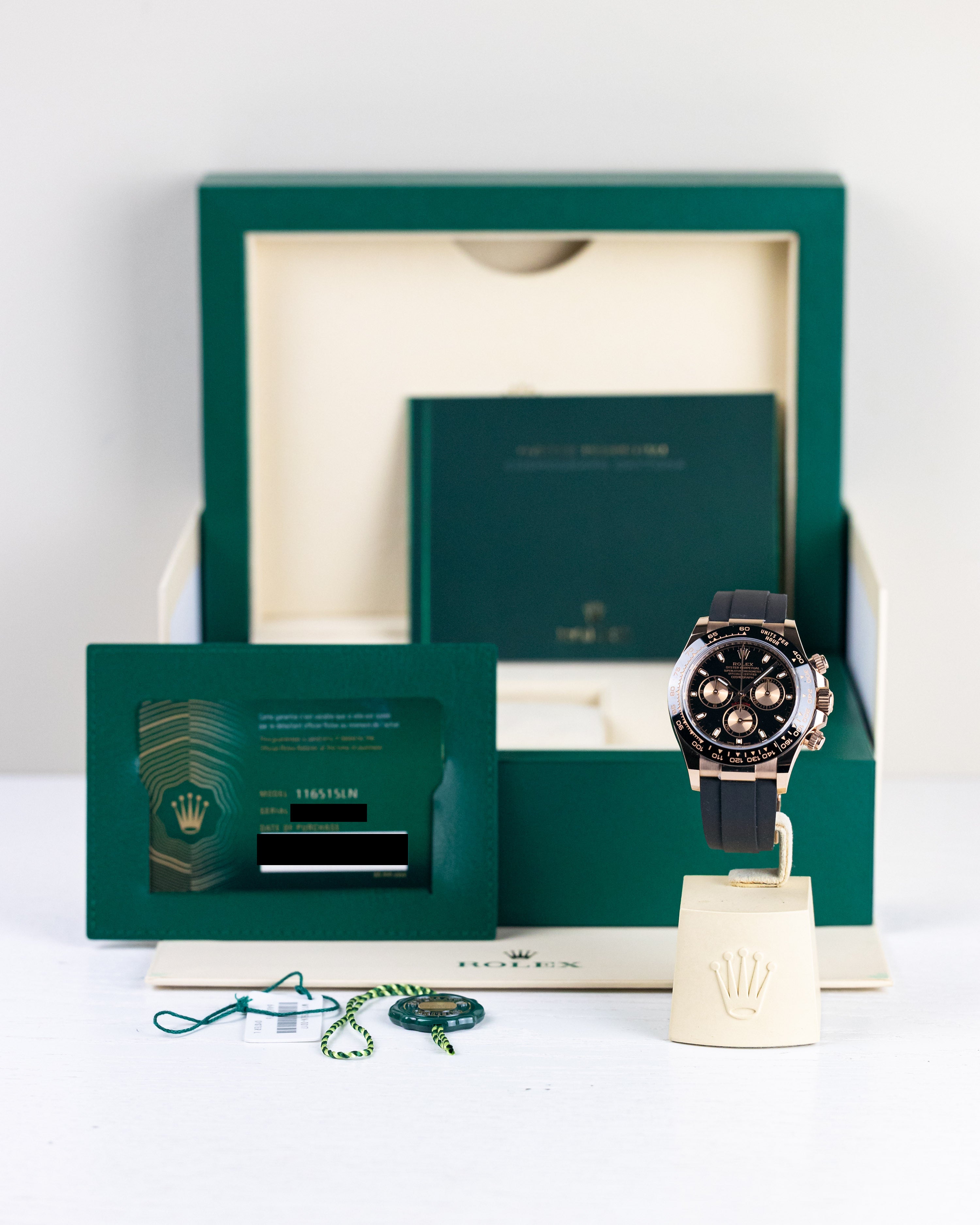 Rolex Daytona Oysterflex Rose Gold/Black Dial 116515LN