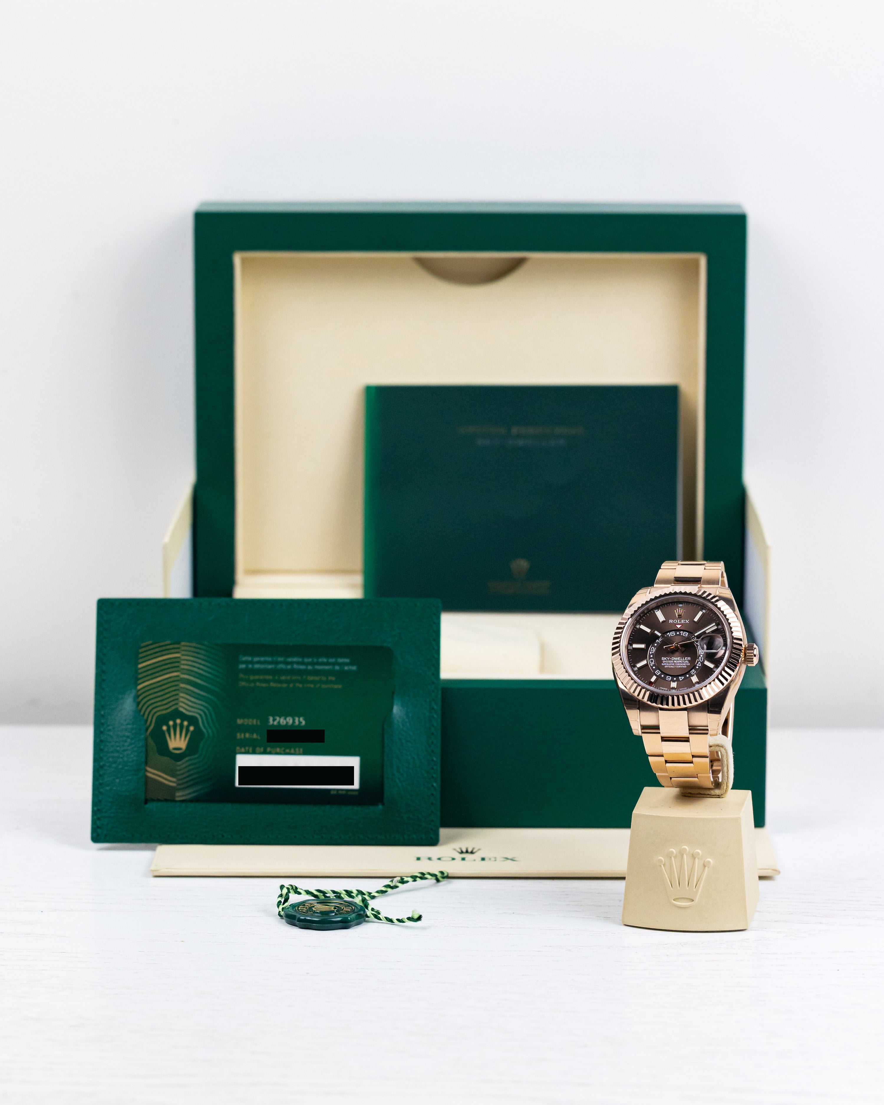 2022 Rolex Sky-Dweller Rose Gold/ Chocolate Dial