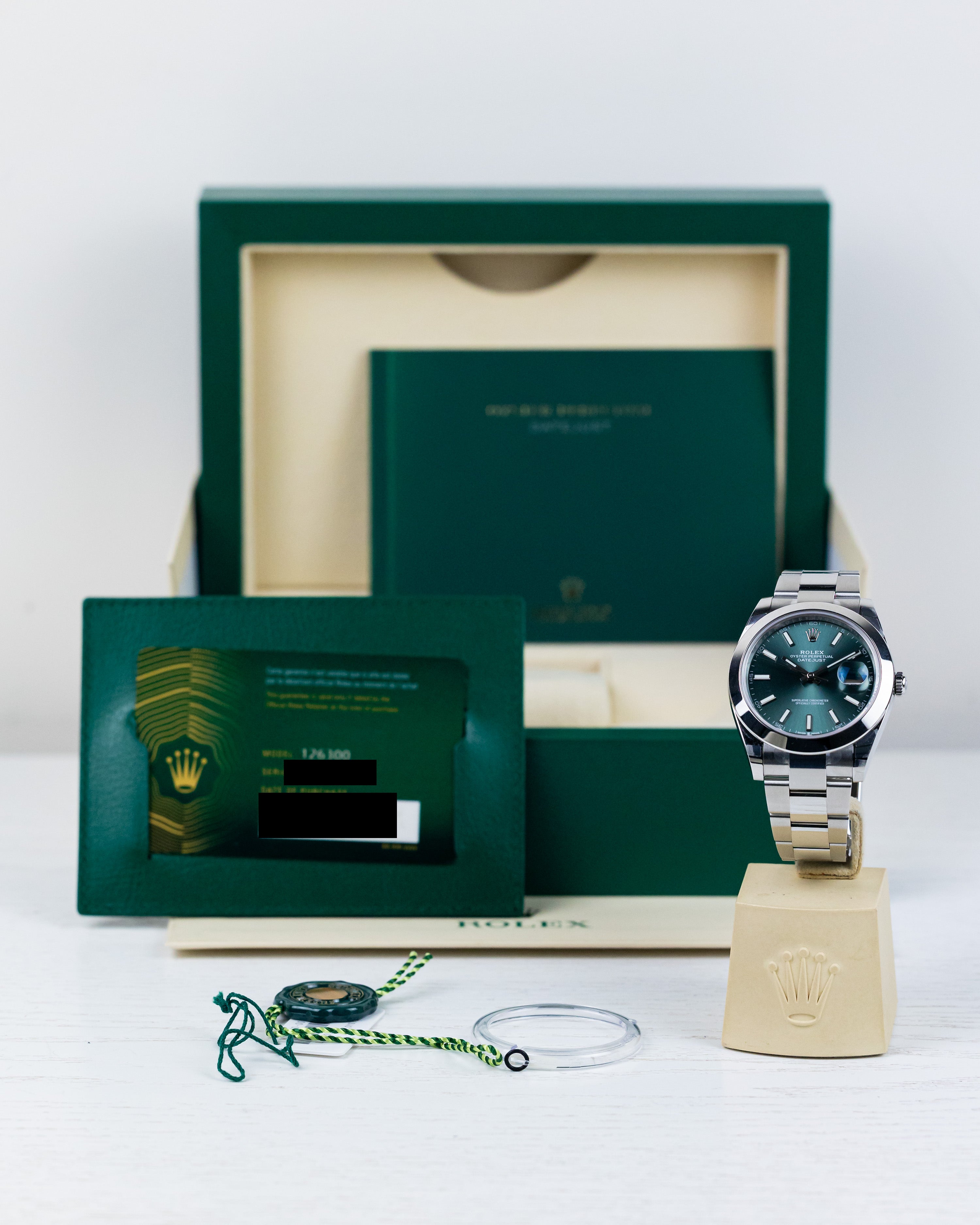 Rolex Datejust 41 Stainless Steel Mint Green Dial Men's Watch M126300-0019