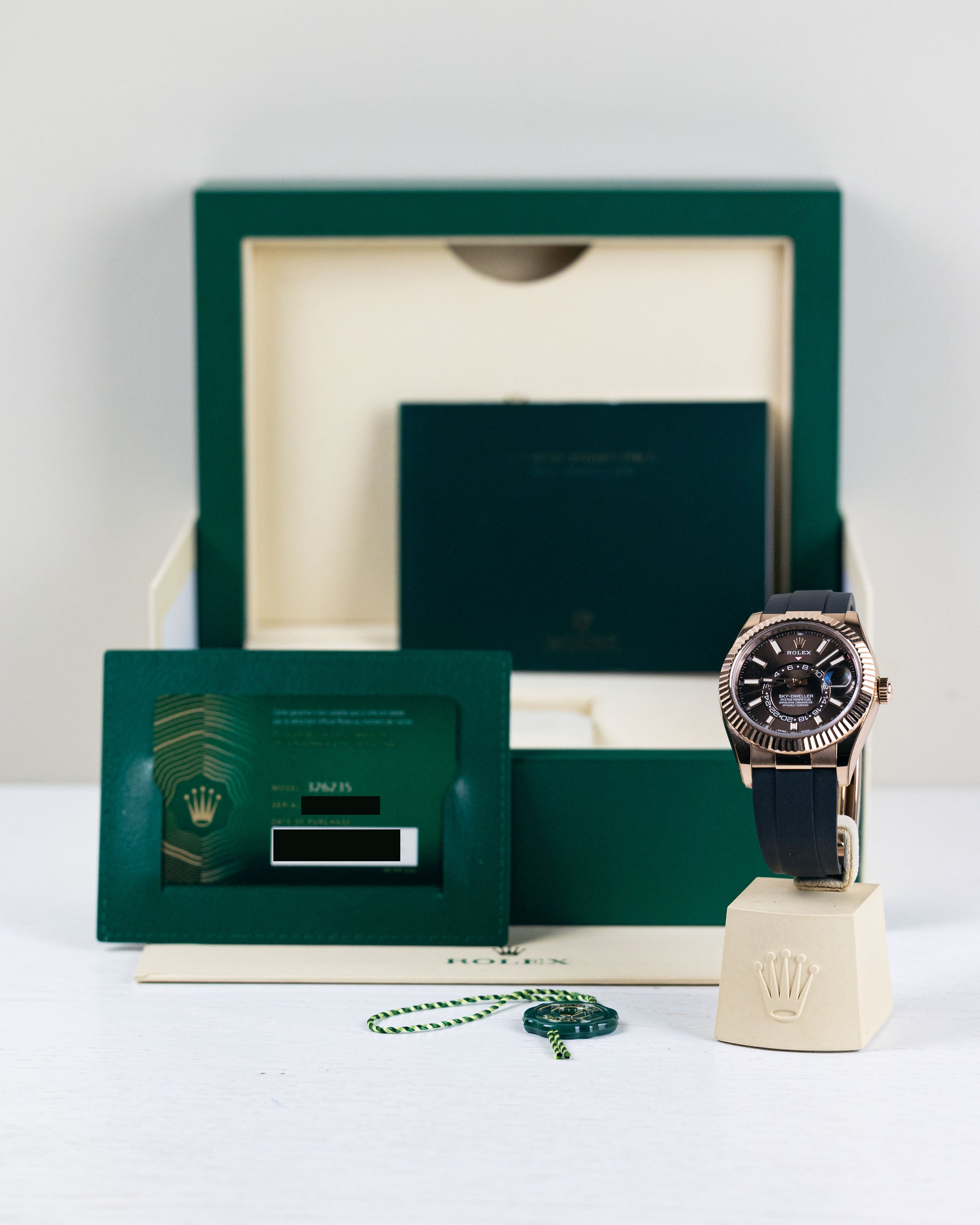 2021 Rolex Sky-Dweller Rose Gold Oysterflex Chocolate dial