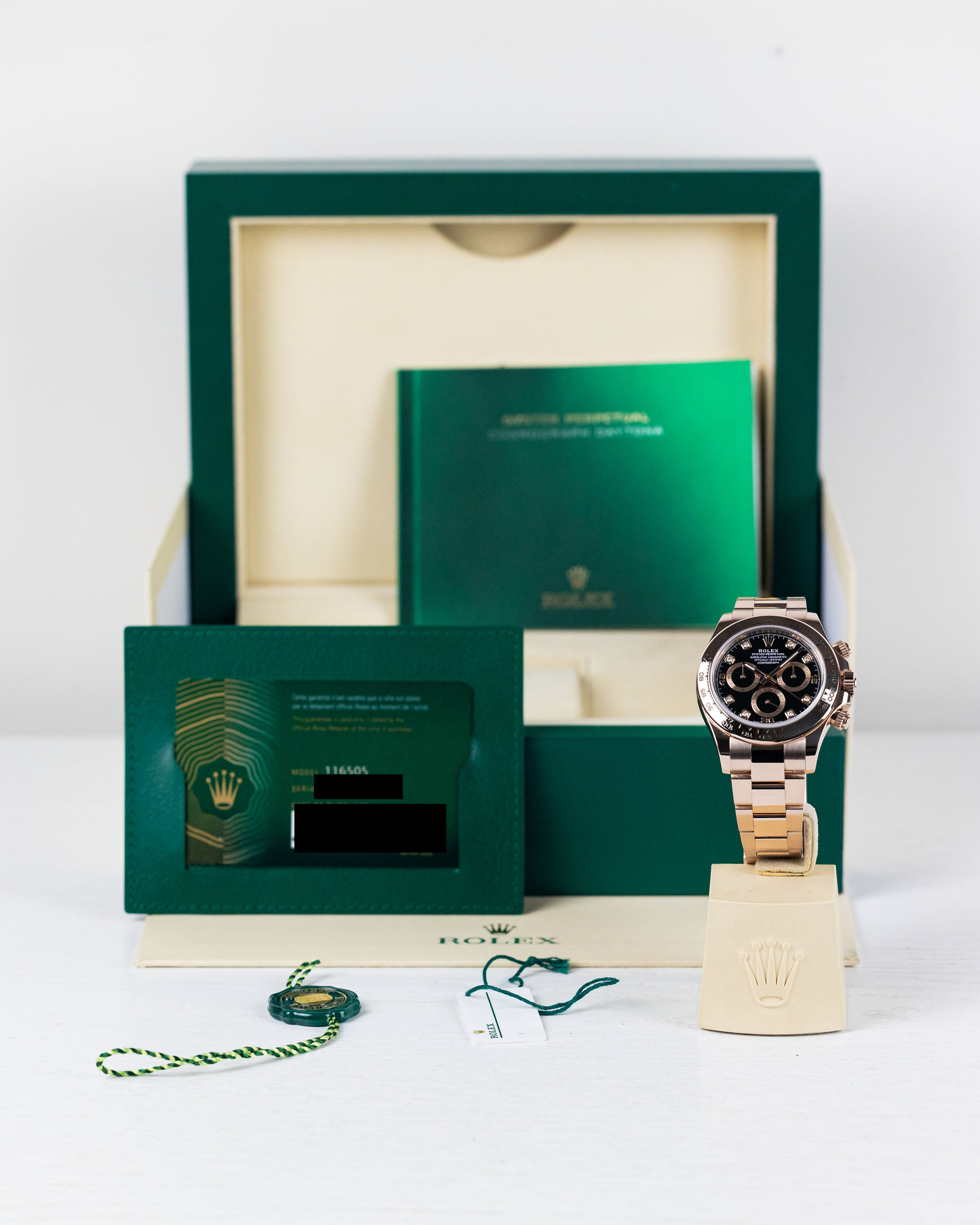 2022 Rolex Daytona Rose Gold Diamond Dial 116505-0015