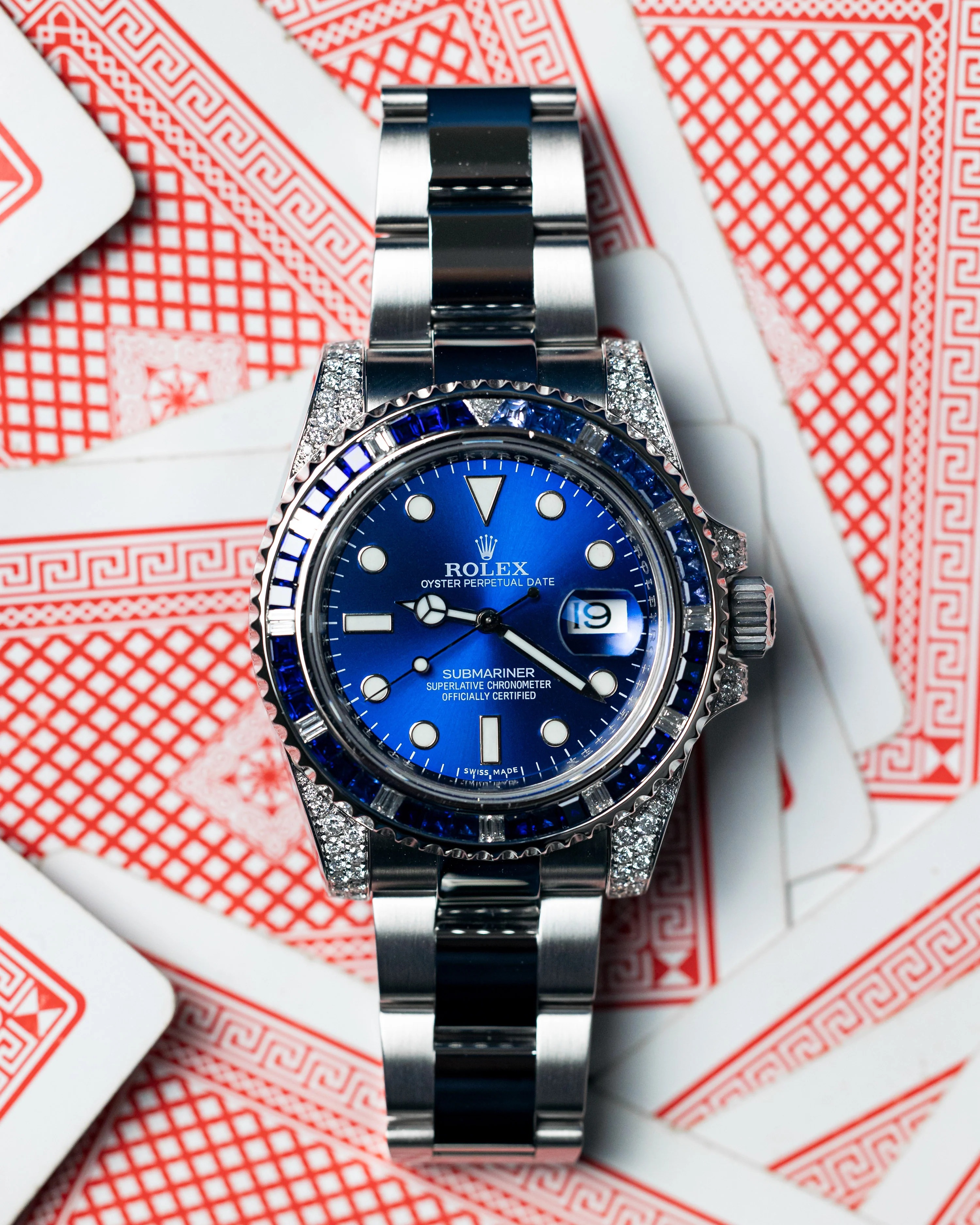 Submariner Date 116659SABR 18K White Gold Diamonds Sapphires UNWORN Replica