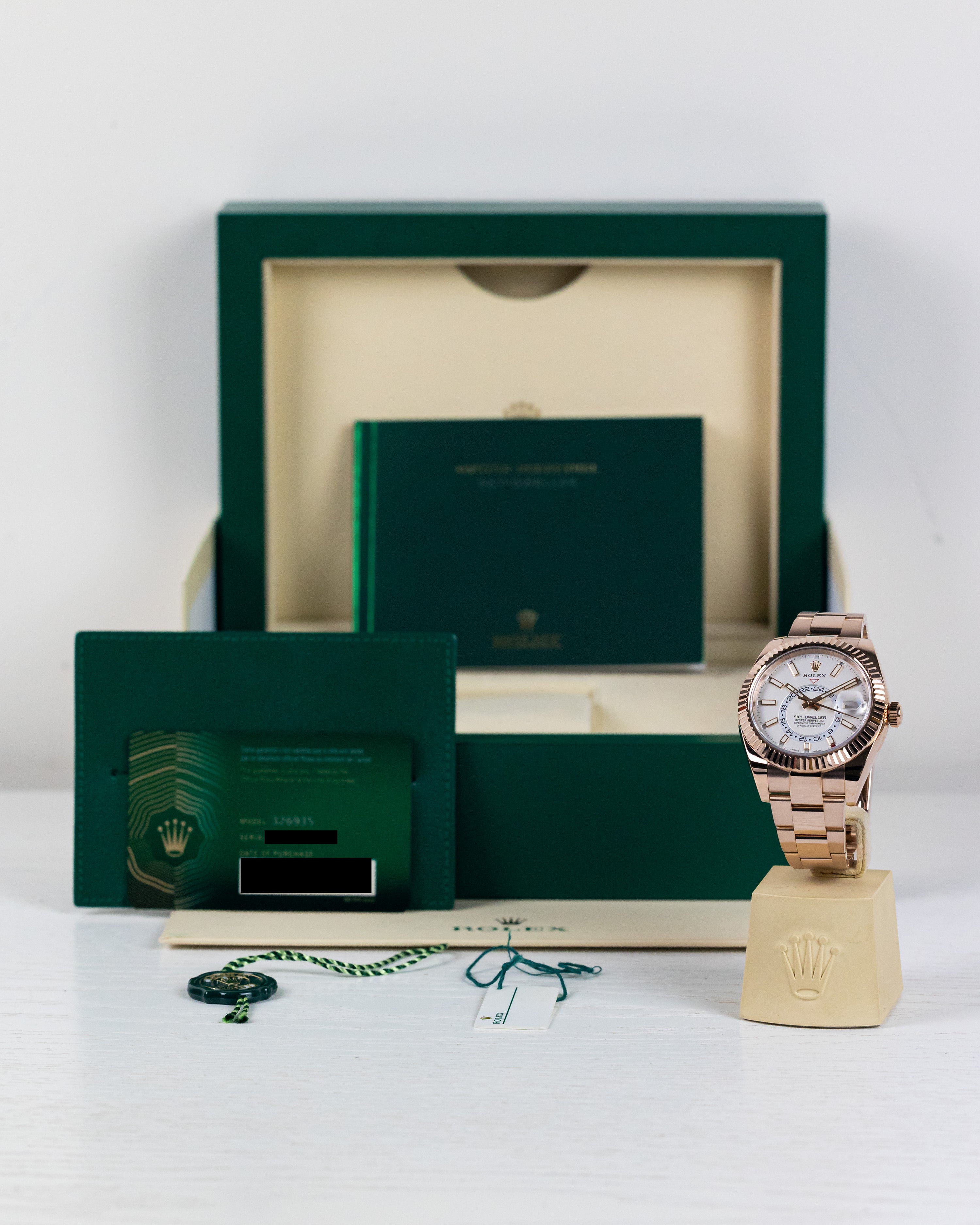 2021 Rolex Sky-Dweller Rose Gold White Dial