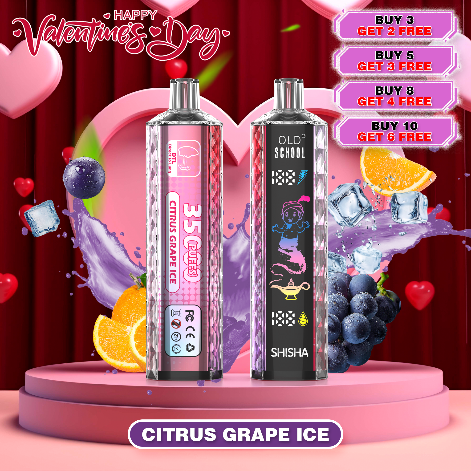 OLD SCHOOL FX35000 Citrus Grape Ice - oldschoolde