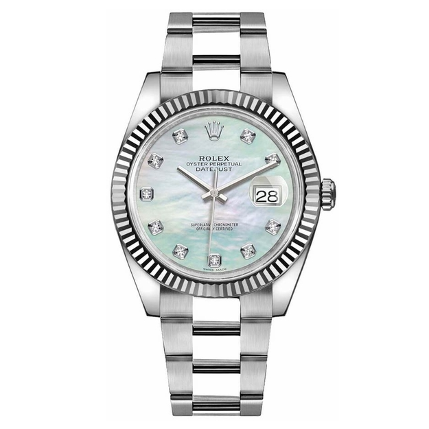 Rolex Datejust 126334-0019 Stainless Steel Diamond Mother Of Pearl Dial