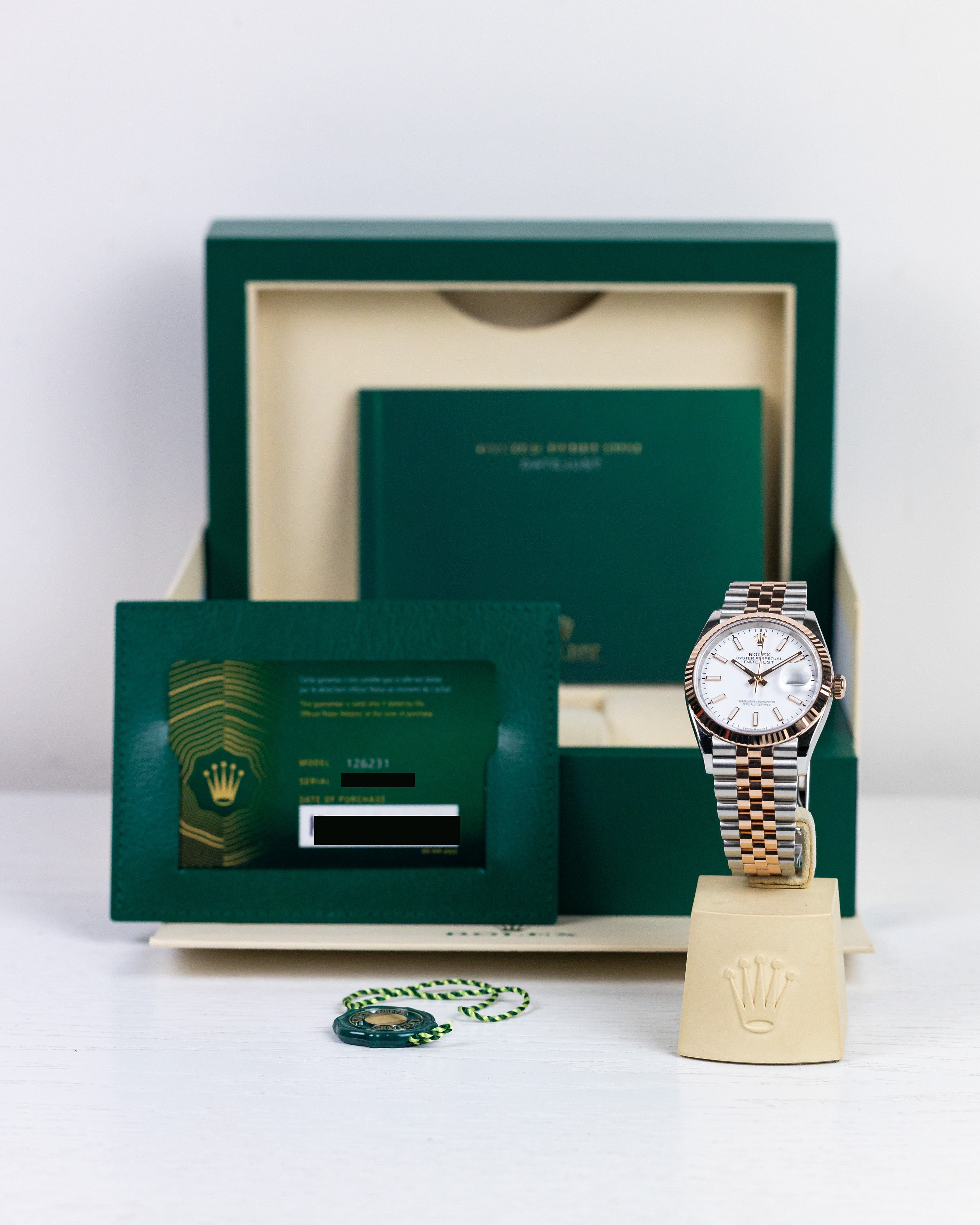 2024 Rolex Datejust 36 Two-tone Rose Gold White Dial