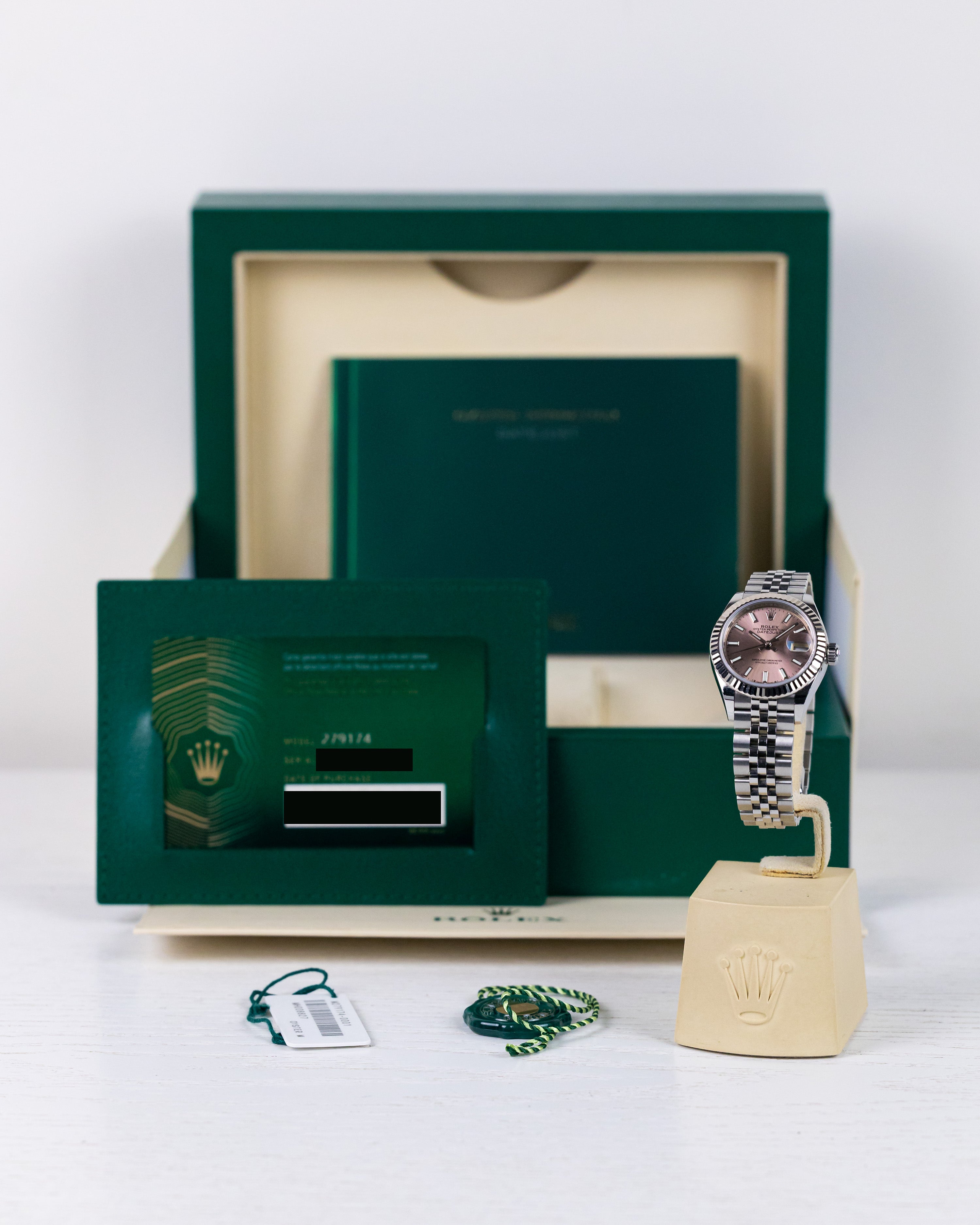 Rolex Lady-Datejust 28 Pink Diamond Dial Jubilee Bracelet Watch 279174