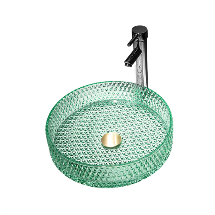 MintGlow Glass Basin