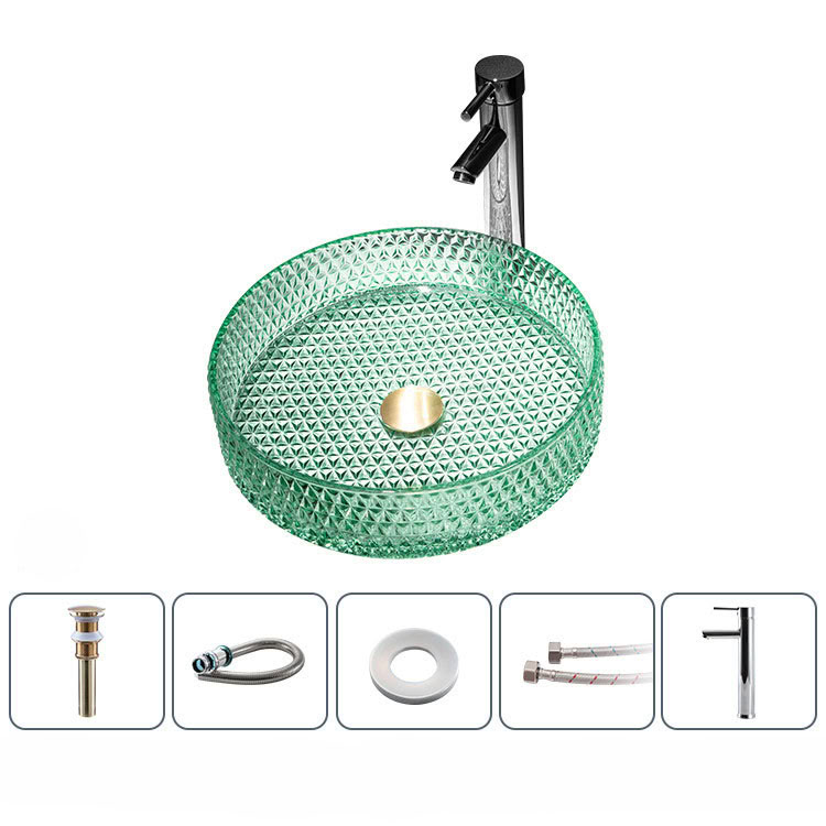 MintGlow Glass Basin