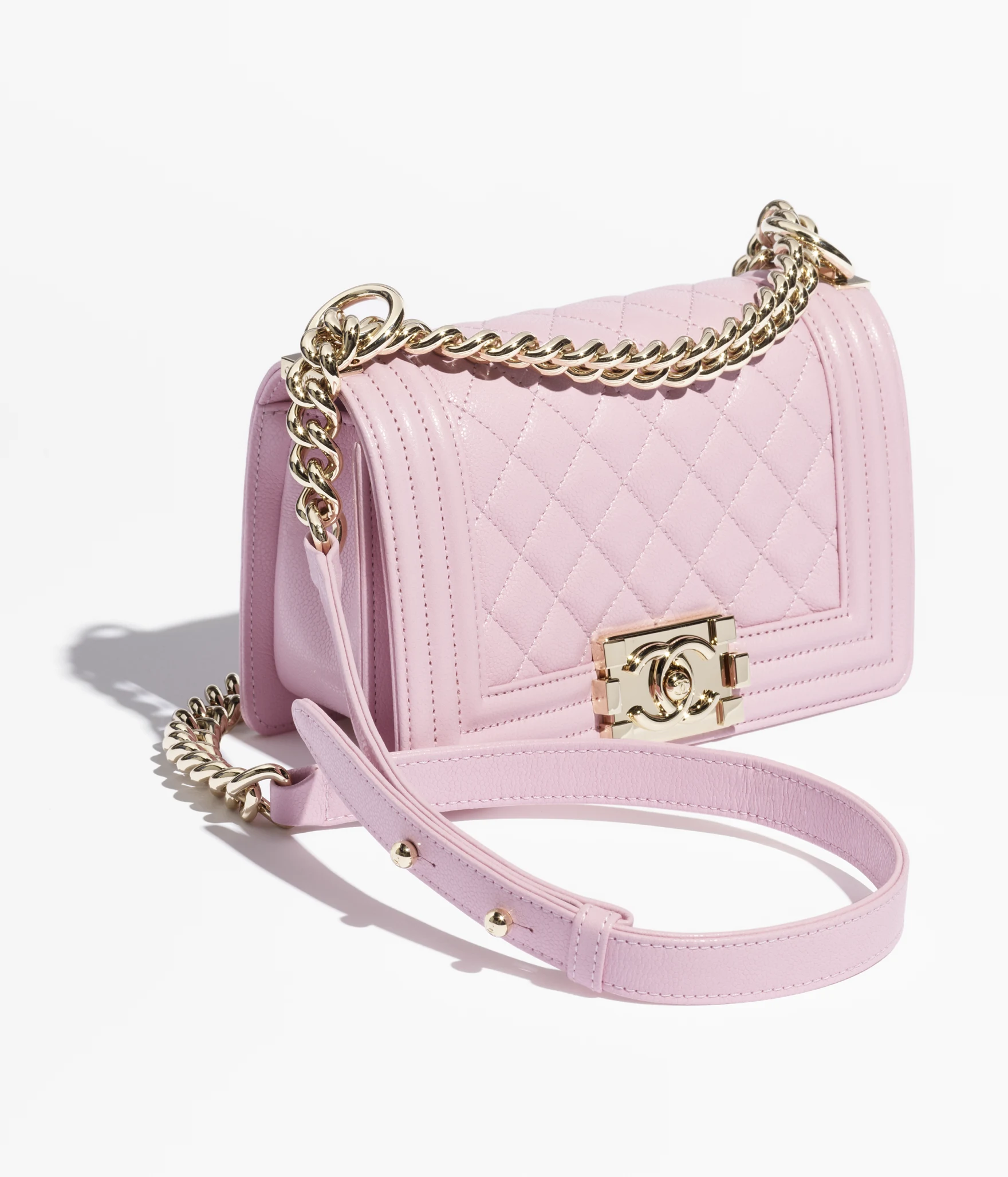 Petit sac à main CHANEL BOY CHANEL - Rose clair - luxuryevafr