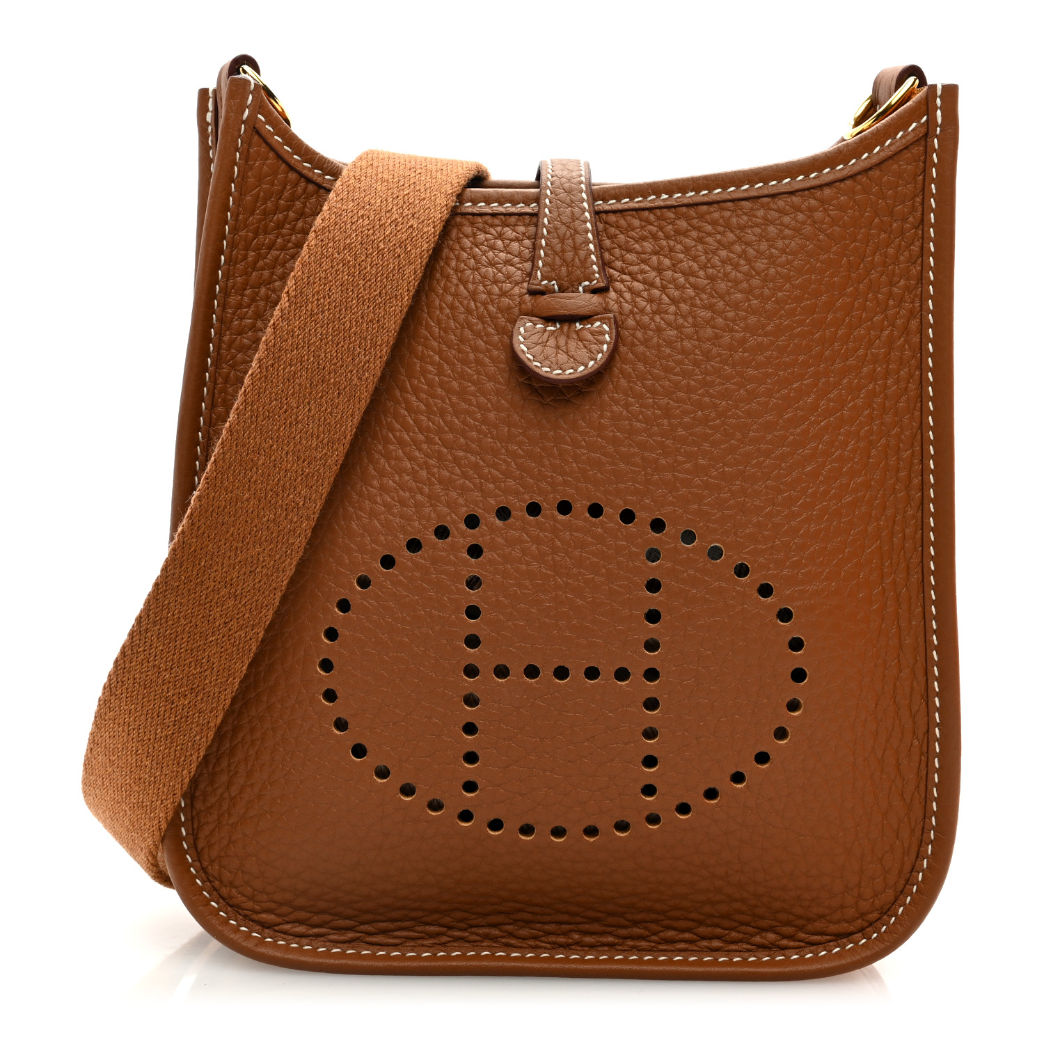 HERMES Taurillon Clémence Evelyne TPM Or - luxuryevafr