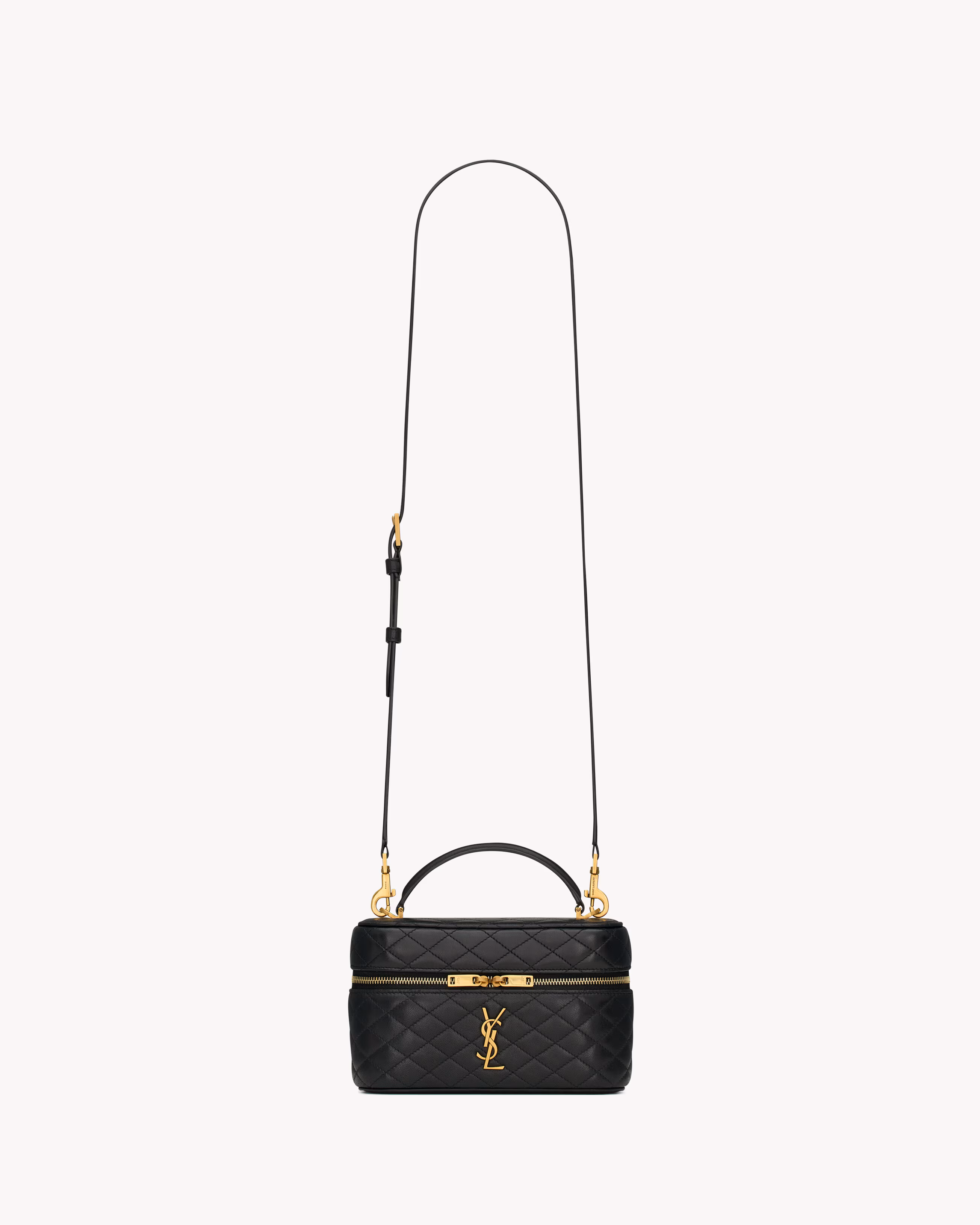 Sac vanity YSL GABY en cuir d'agneau - Noir - luxuryevafr