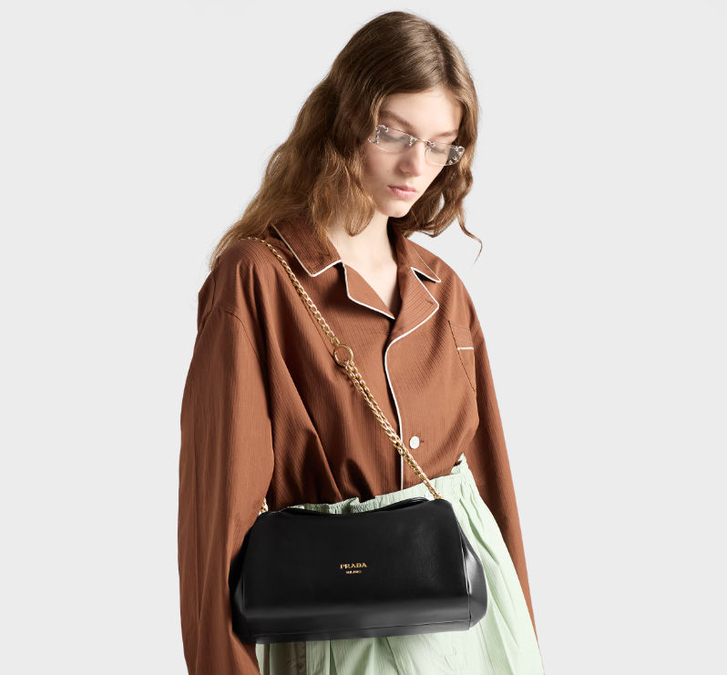 Petit sac en cuir nappa Prada Tumulte - Noir - luxuryevafr