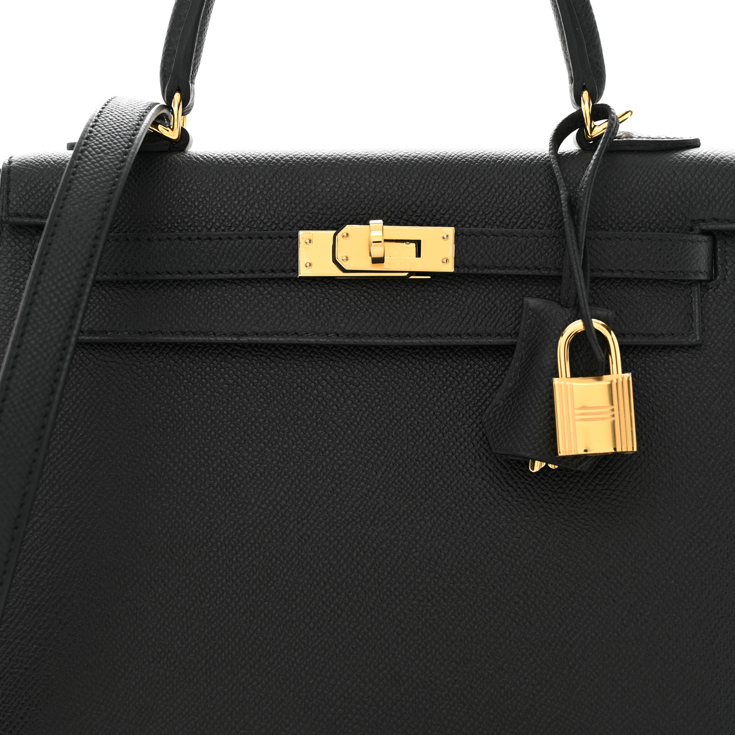 Epsom Kelly Sellier 25 Noir - luxuryevafr