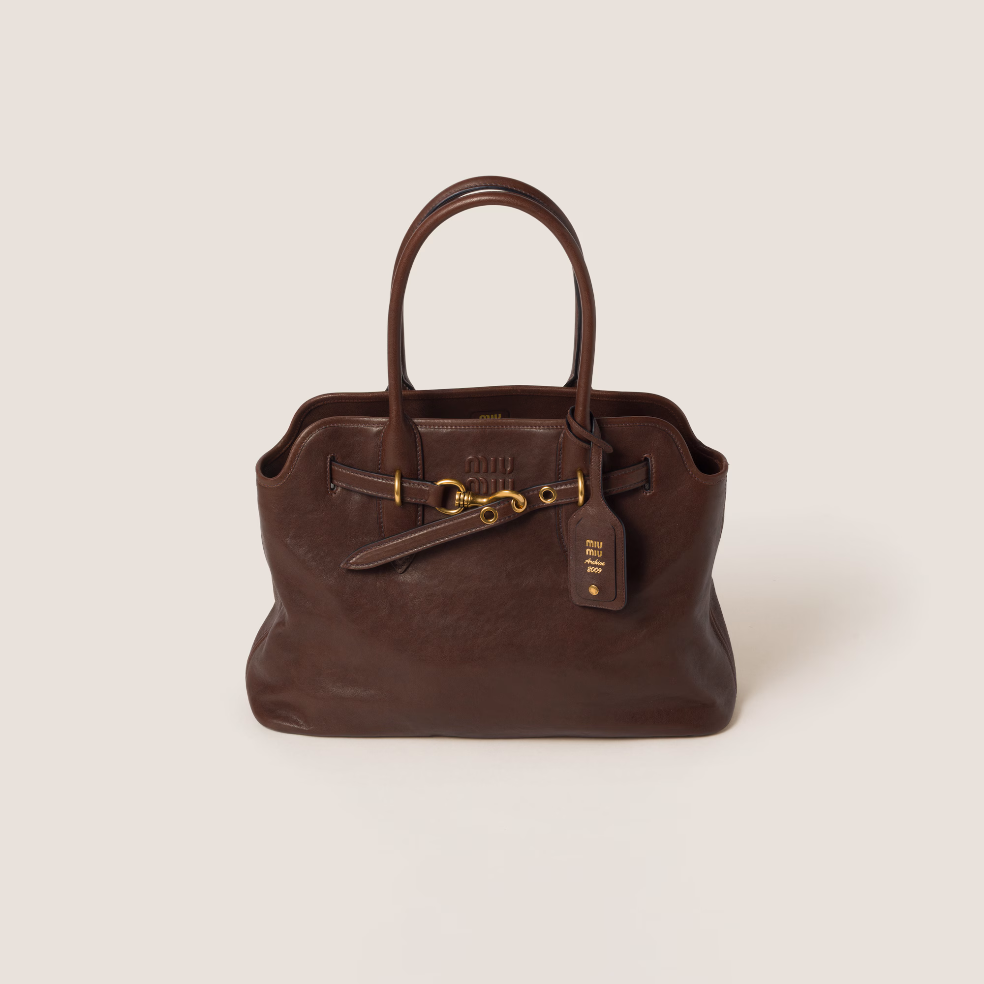 Sac Miu Miu Adventure Cuir Nappa Luxueux Briarwood - luxuryevafr