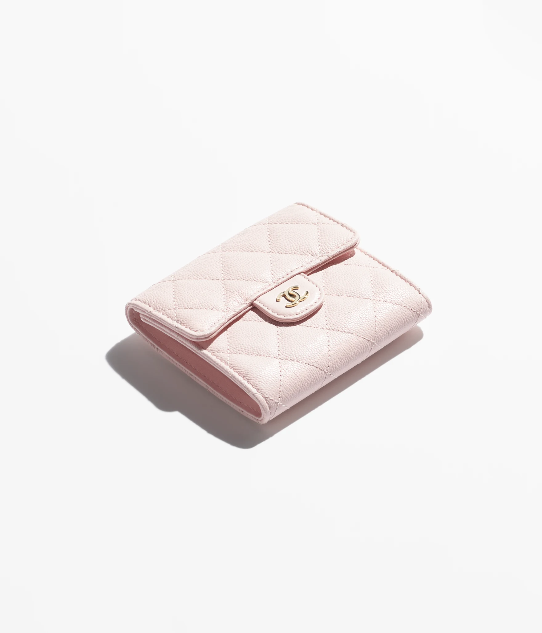 CHANEL - Petit portefeuille à rabat classique - Rose clair - luxuryevafr