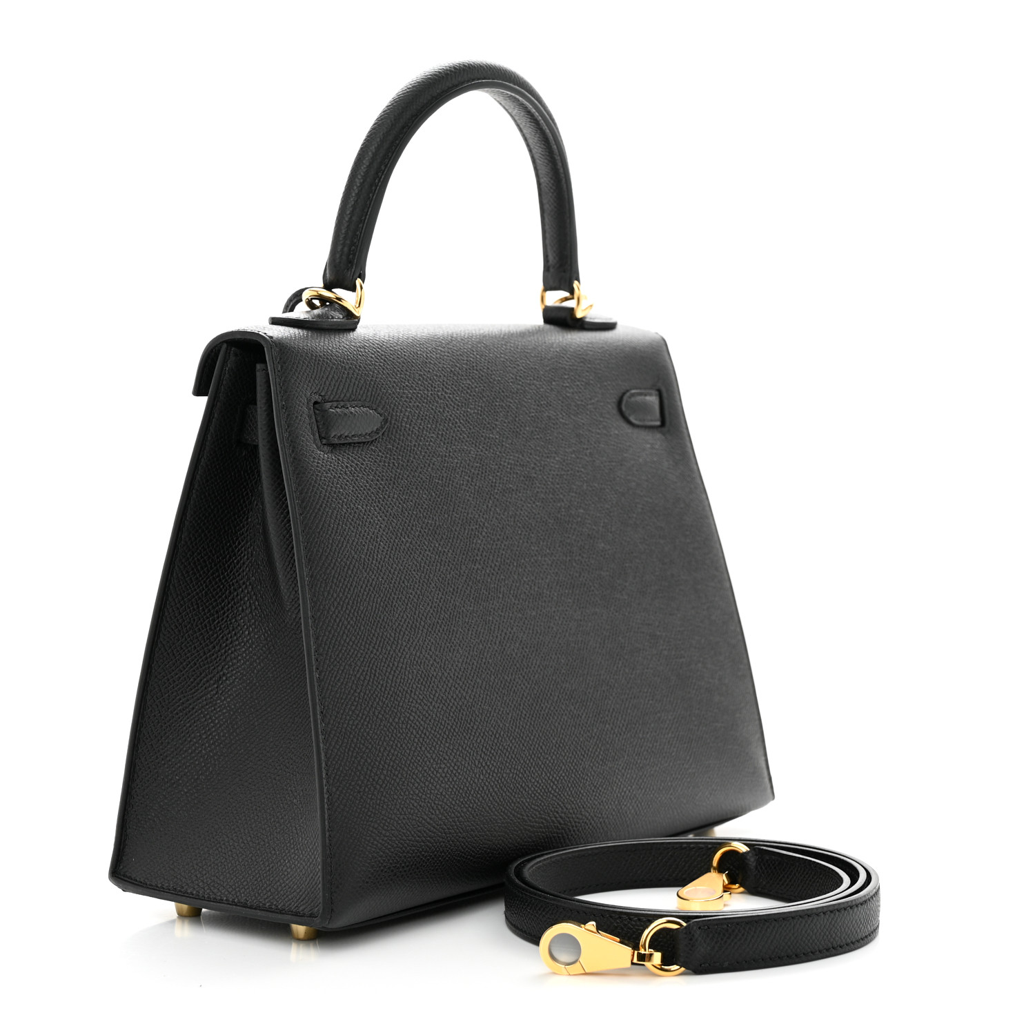 Epsom Kelly Sellier 25 Noir - luxuryevafr