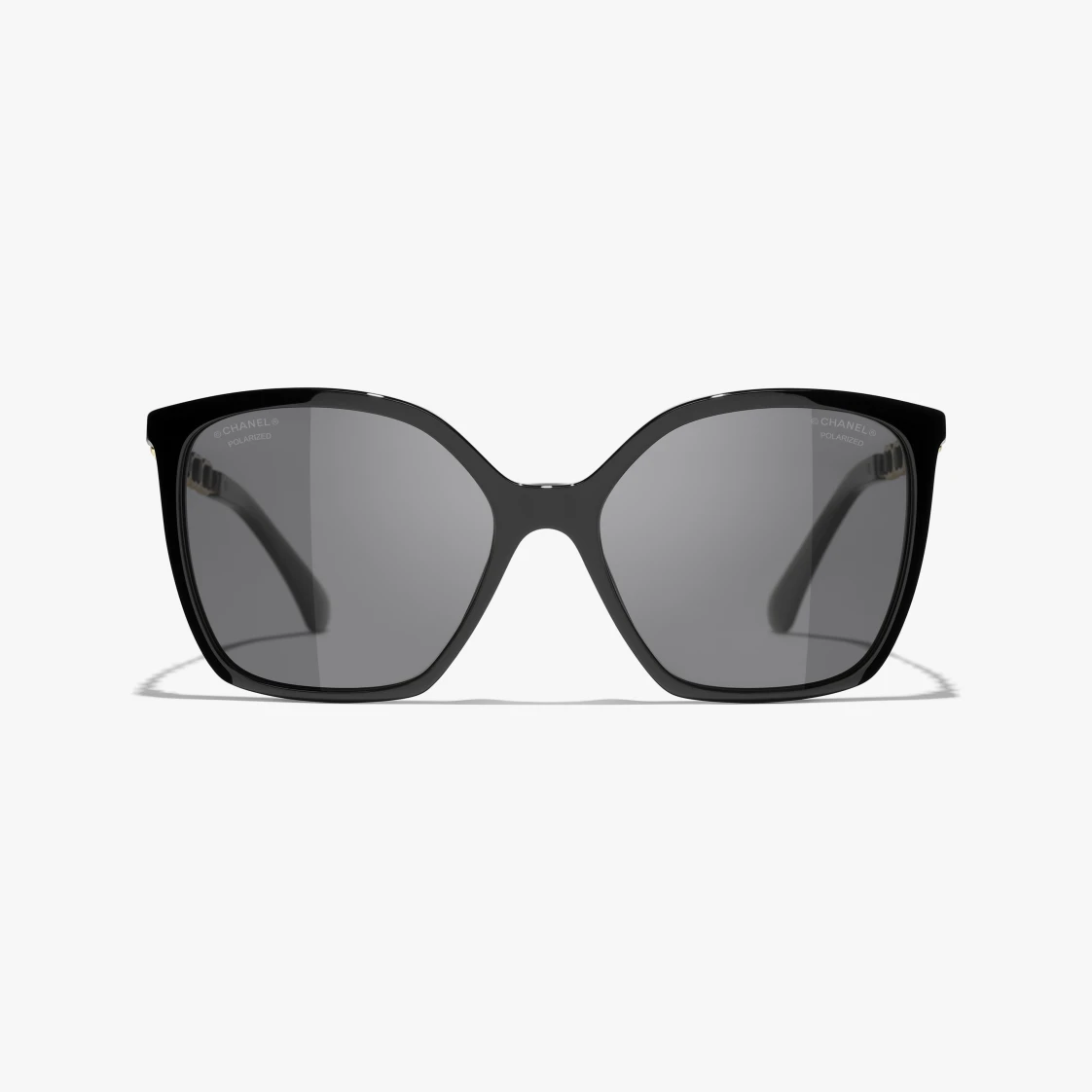 LUNETTES DE SOLEIL CHANEL-SQUARE Acétate et cuir de veau Noir - luxuryevafr