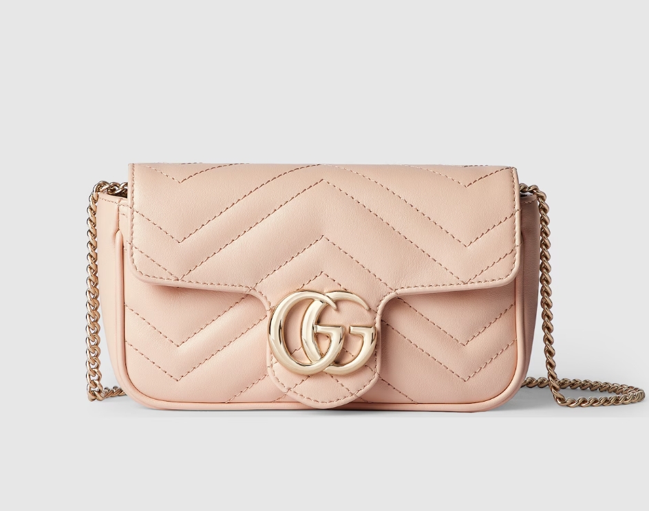 【🔥Offres spéciales🔥】Mini sac GG Marmont Variation cuir rose clair - luxuryevafr