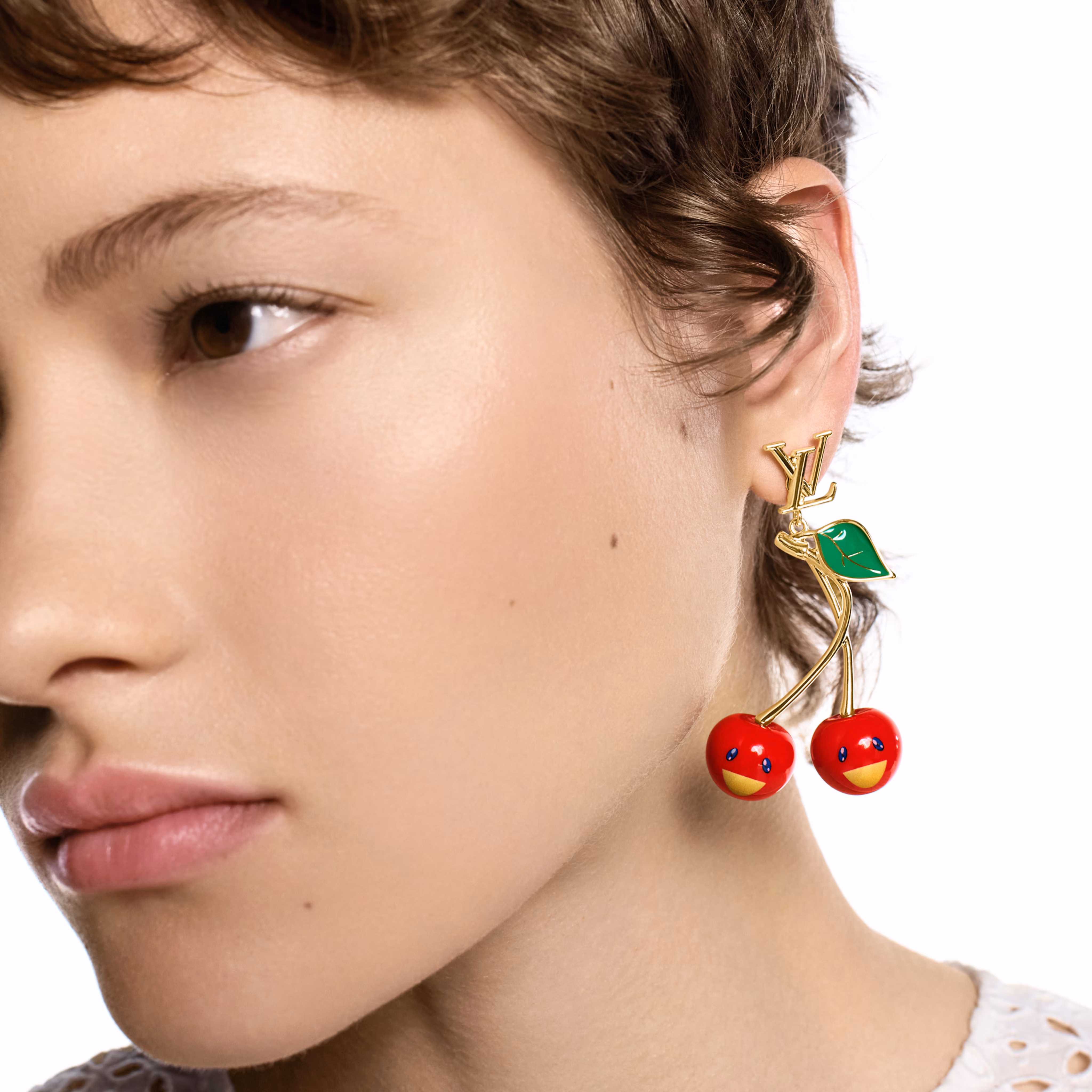 Boucles d'oreilles LV x TM Cerise M02808 - luxuryevafr