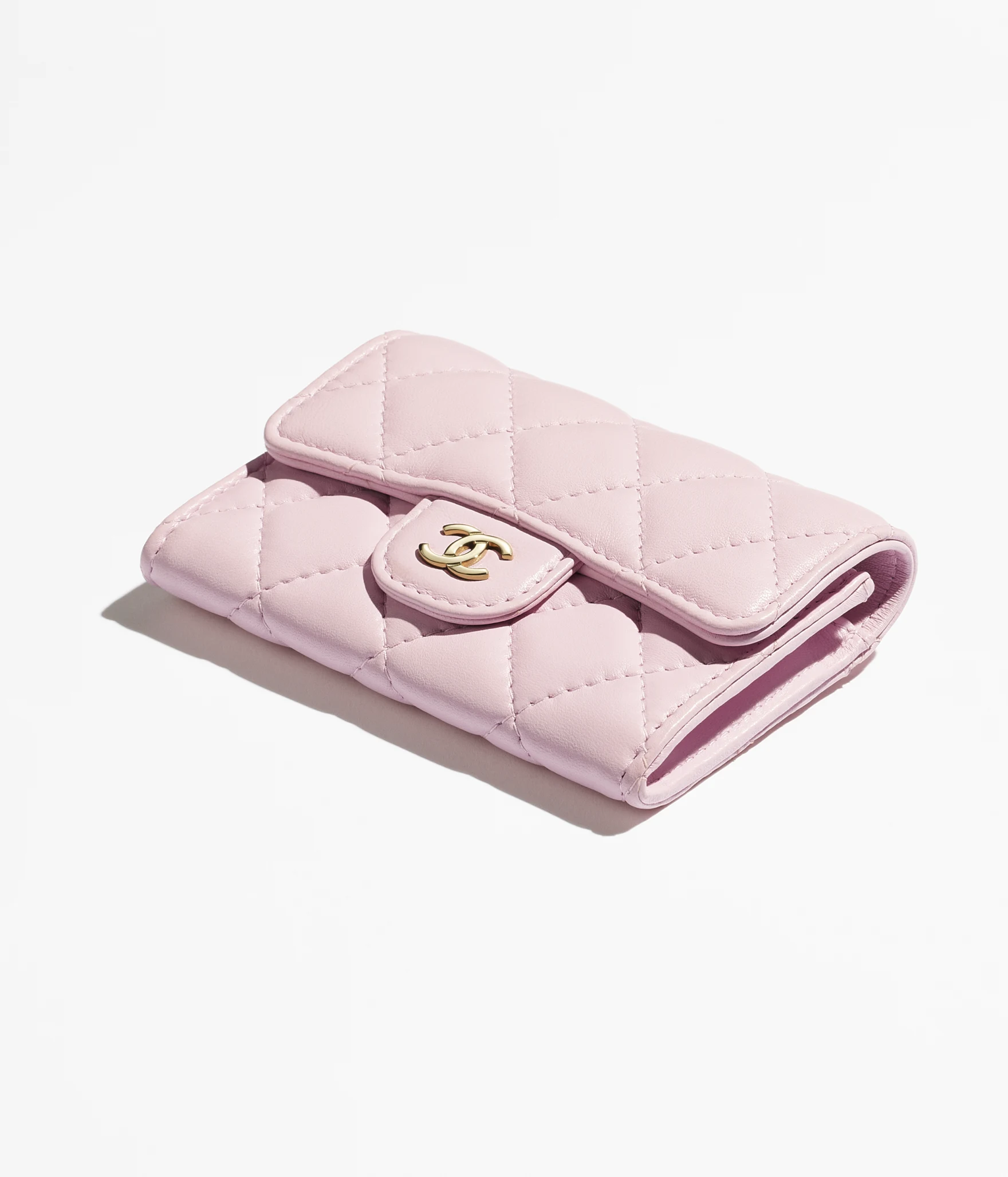 Porte-cartes classique CHANEL - Rose clair - luxuryevafr