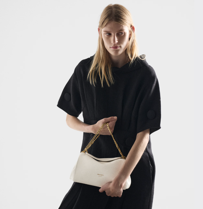 Petit sac en cuir nappa Prada Tumulte - Blanc - luxuryevafr