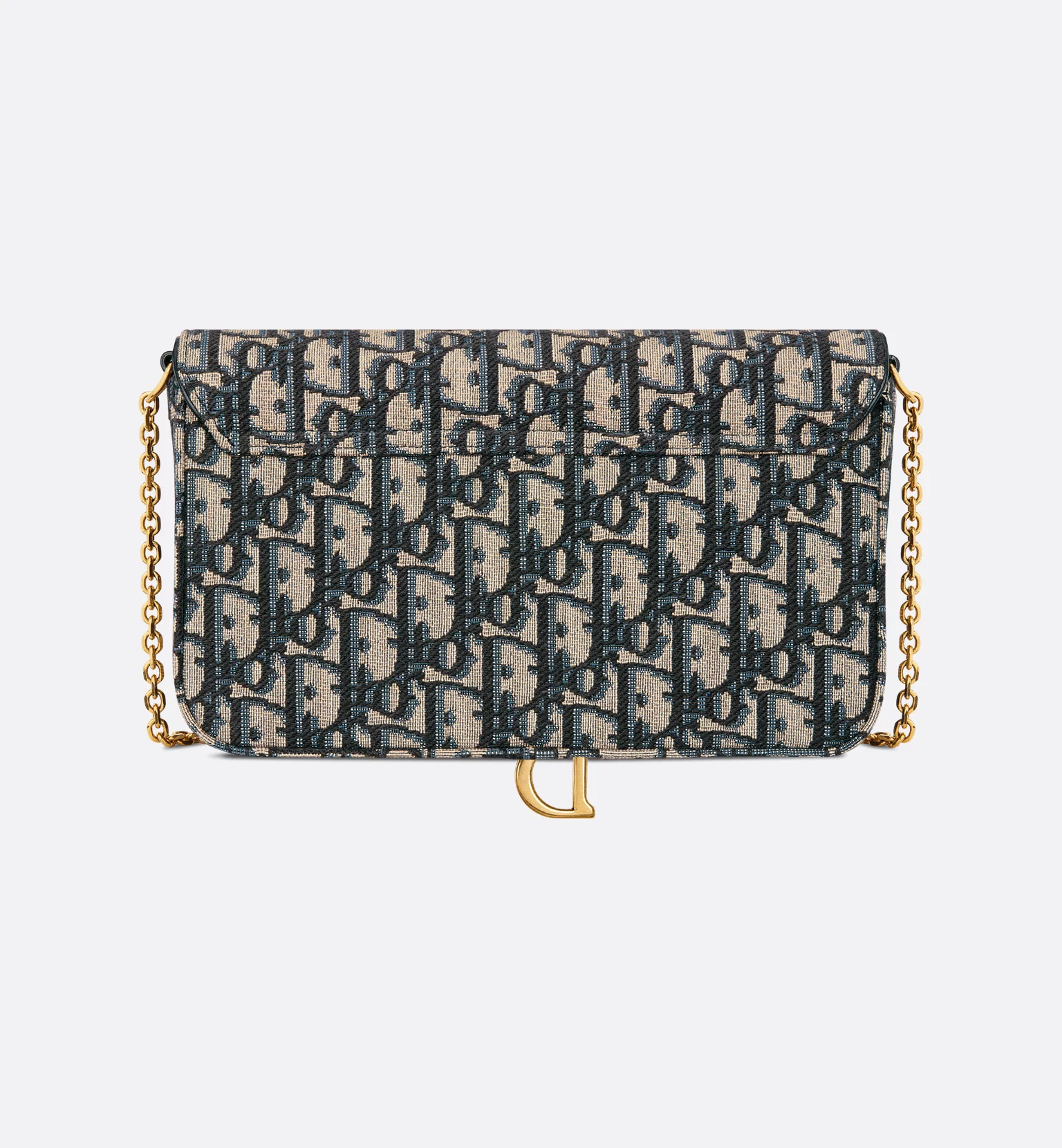 Pochette de selle moyenne avec chaîne - luxuryevafr