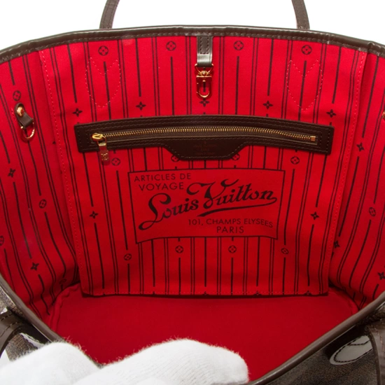 Louis Vuitton N51105 Neverfull MM Sac à bandoulière Damier Ebene Toile - luxuryevafr