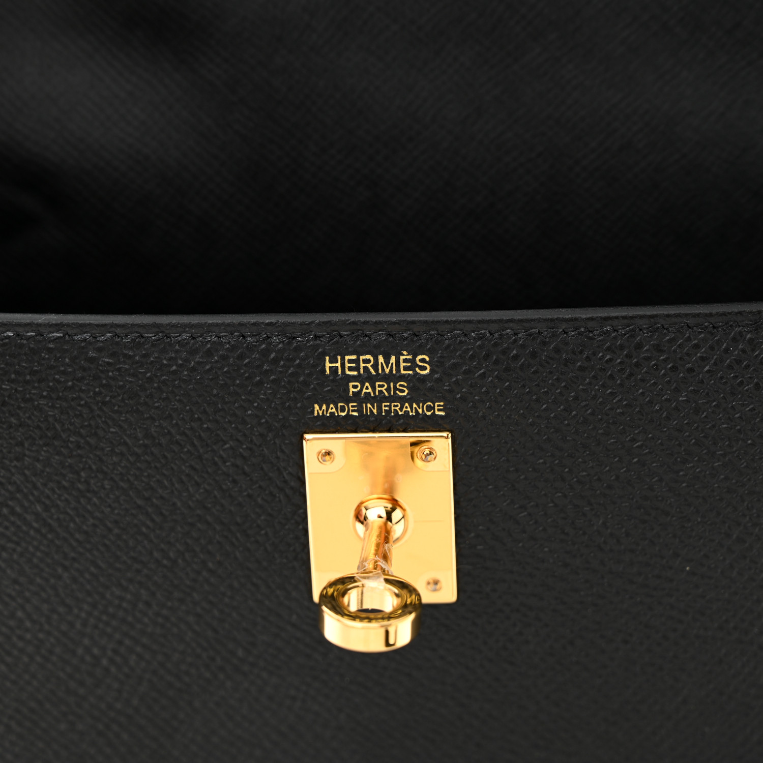 Epsom Kelly Sellier 25 Noir - luxuryevafr