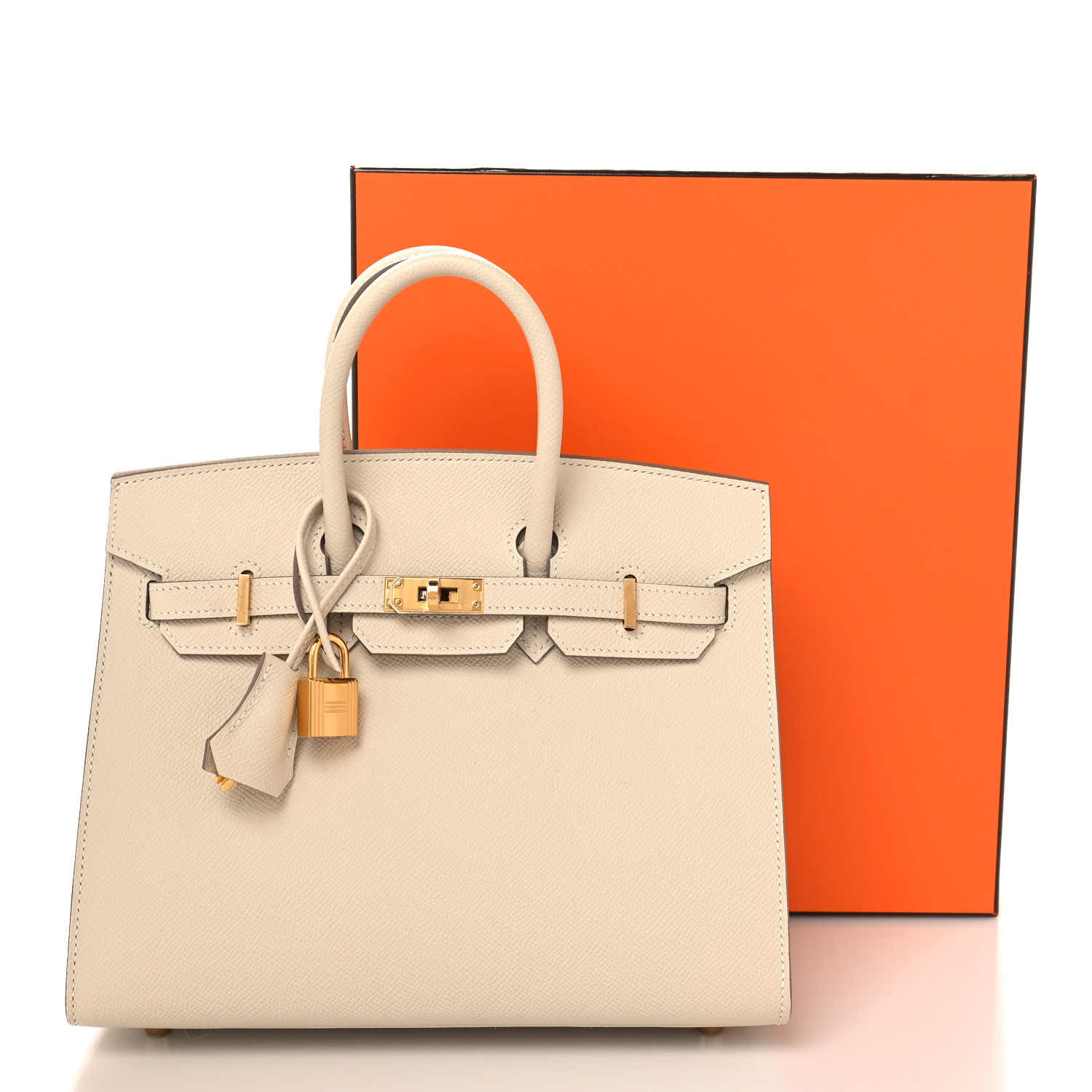 Epsom Birkin Sellier 25 Craie - luxuryevafr