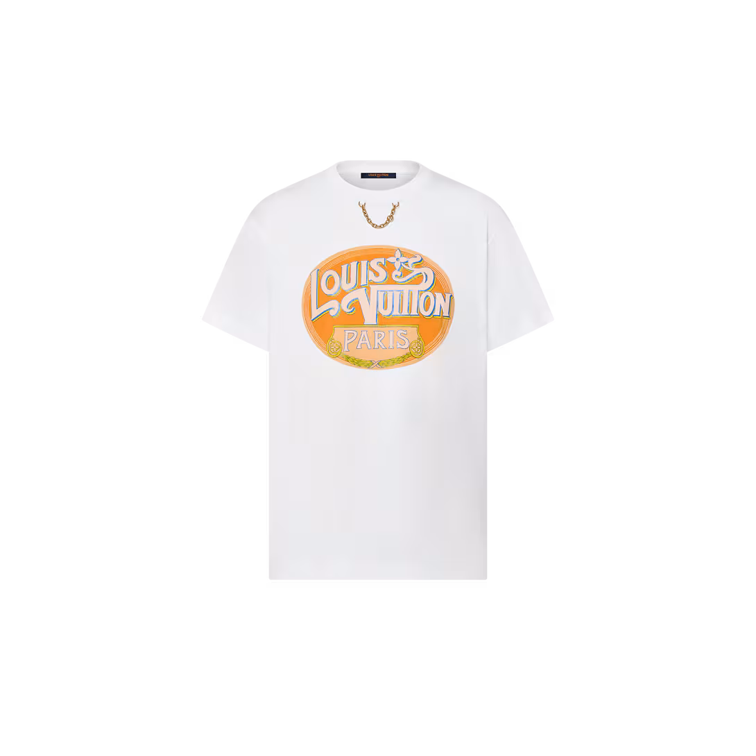 T-shirt LV-1AHISY avec timbre de voyage à Paris - luxuryevafr