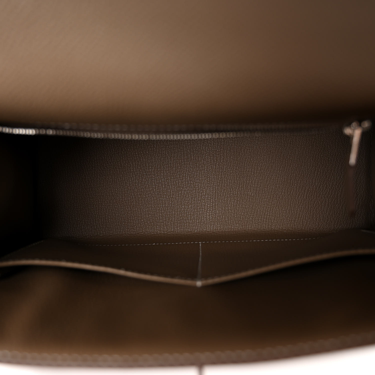 Epsom Kelly Sellier 28 Étoupe (Silver Lock) - luxuryevafr