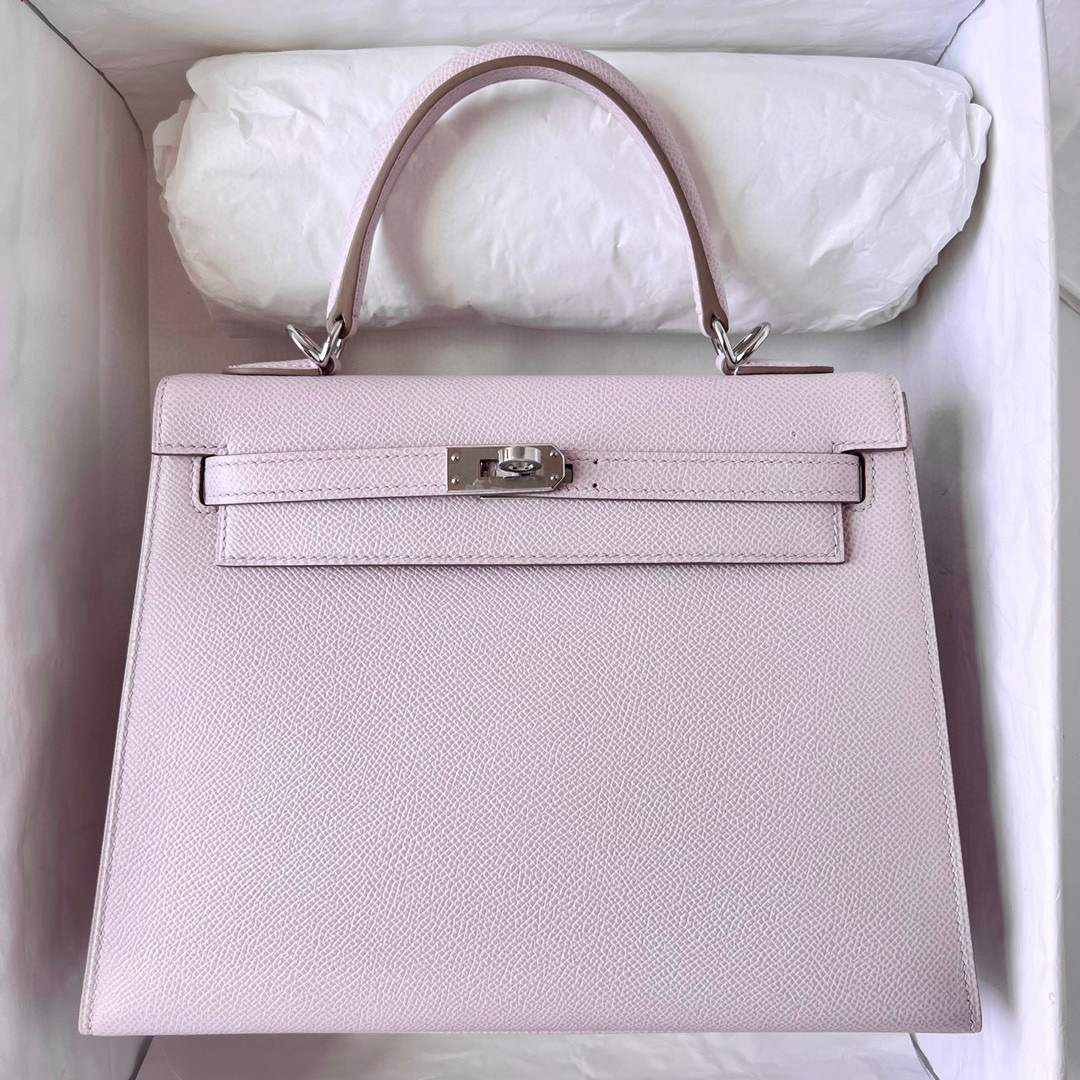Hermès Epsom Kelly Sellier 25 Mauve Pâle - luxuryevafr