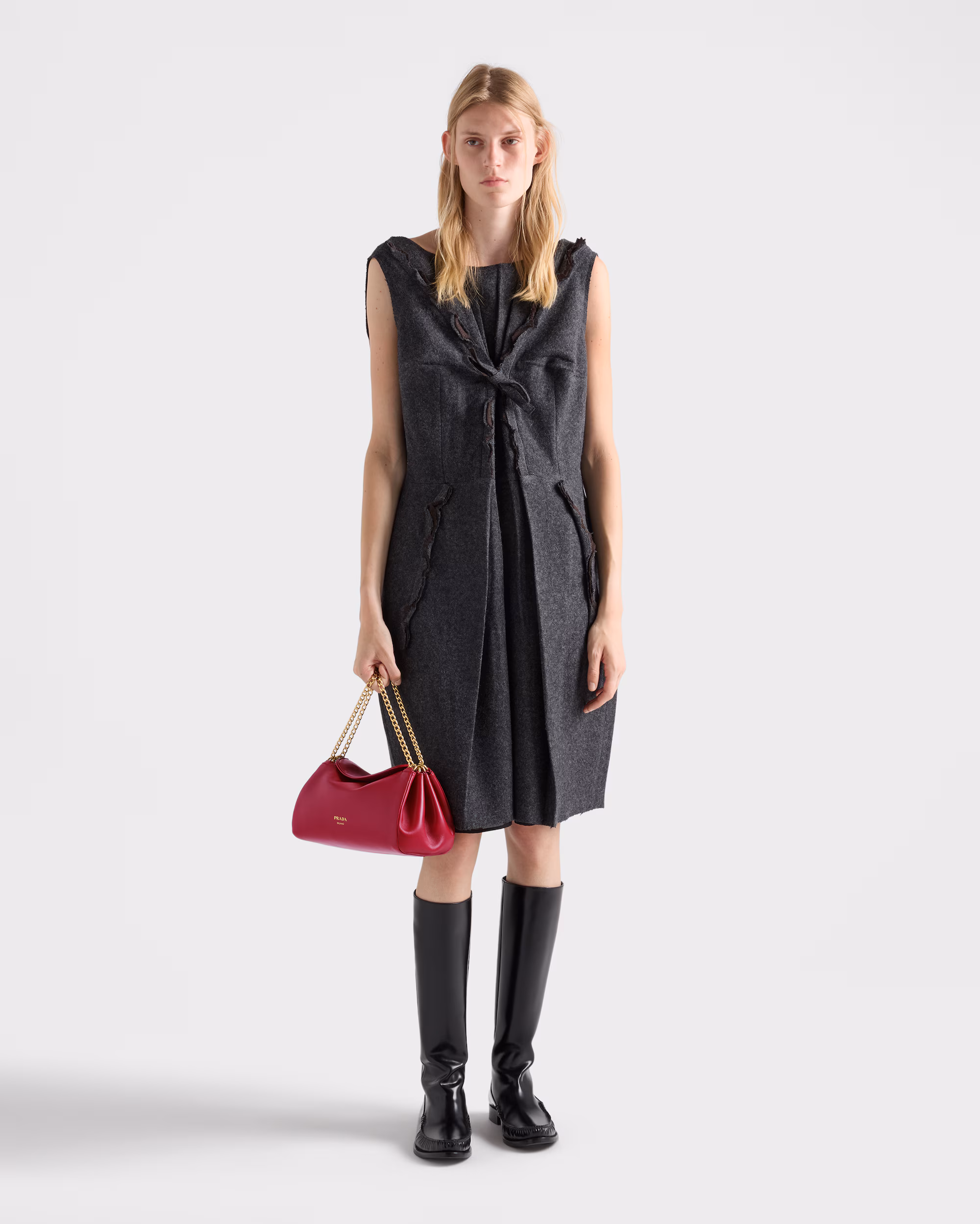 Prada Tumulte small nappa leather bag-Cherry - luxuryevafr