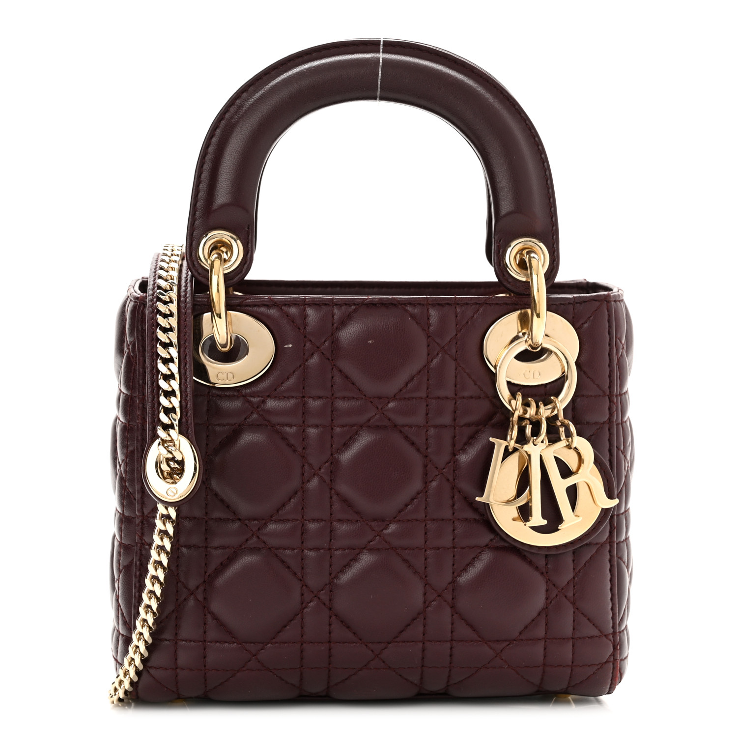 Lambskin Cannage Mini Lady Dior Plum - luxuryevafr