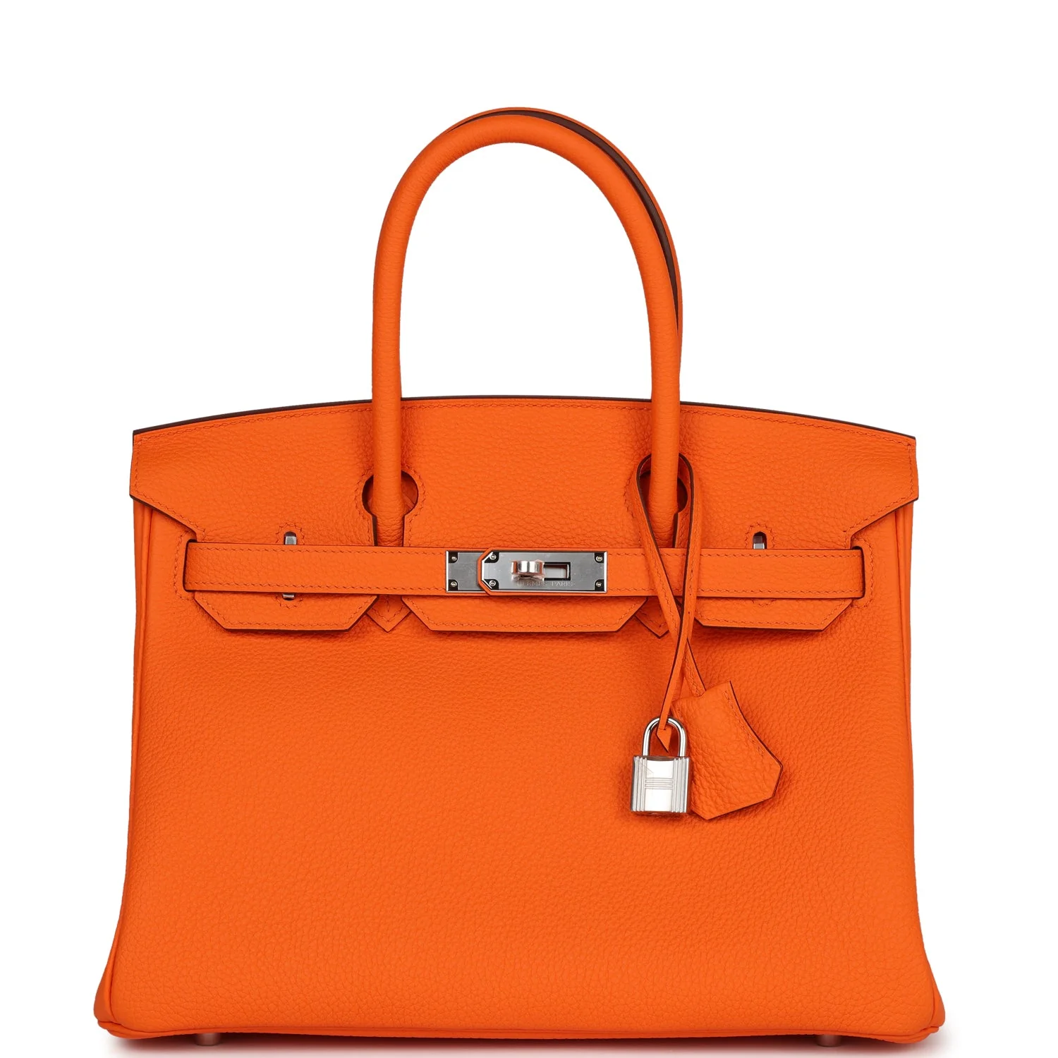 Hermès Birkin 30 Orange Minium Togo Ferrures Palladium - luxuryevafr