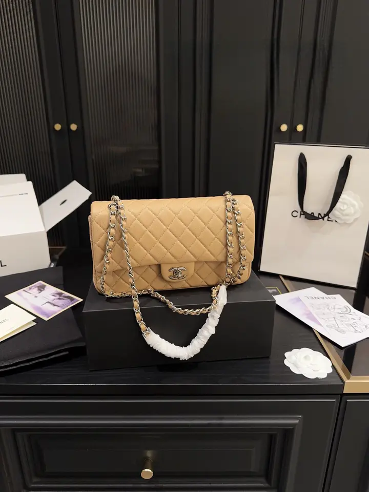 Sac à rabat classique Chanel - Caramel - luxuryevafr